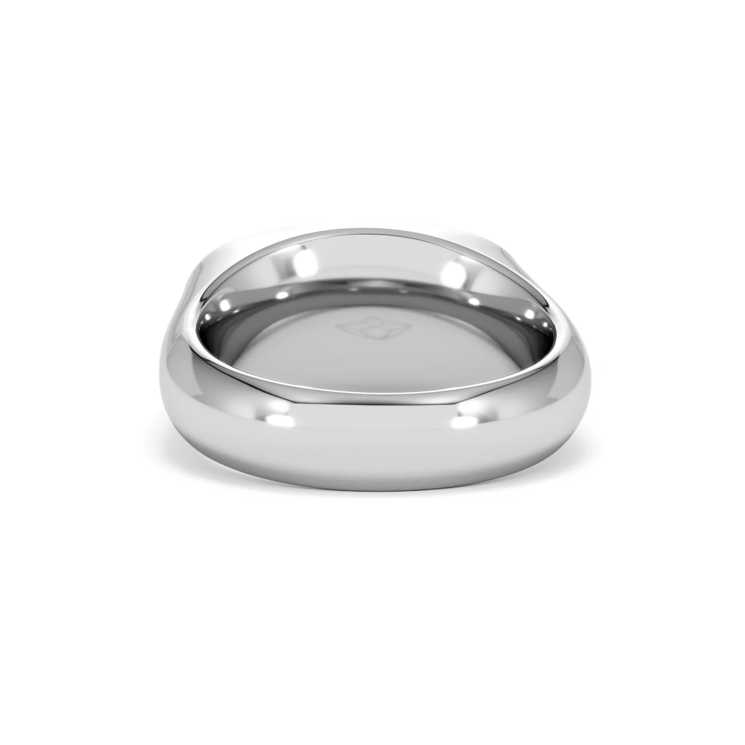 Crest 0.03ct Lab Diamond Men's Oblong Signet Ring in Sterling Silver - Image 49