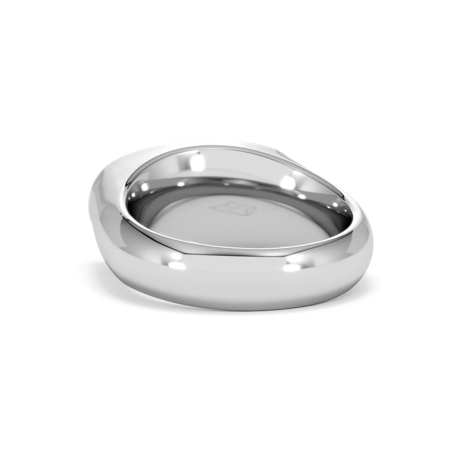 Crest 0.03ct Lab Diamond Men's Oblong Signet Ring in Sterling Silver - Image 52