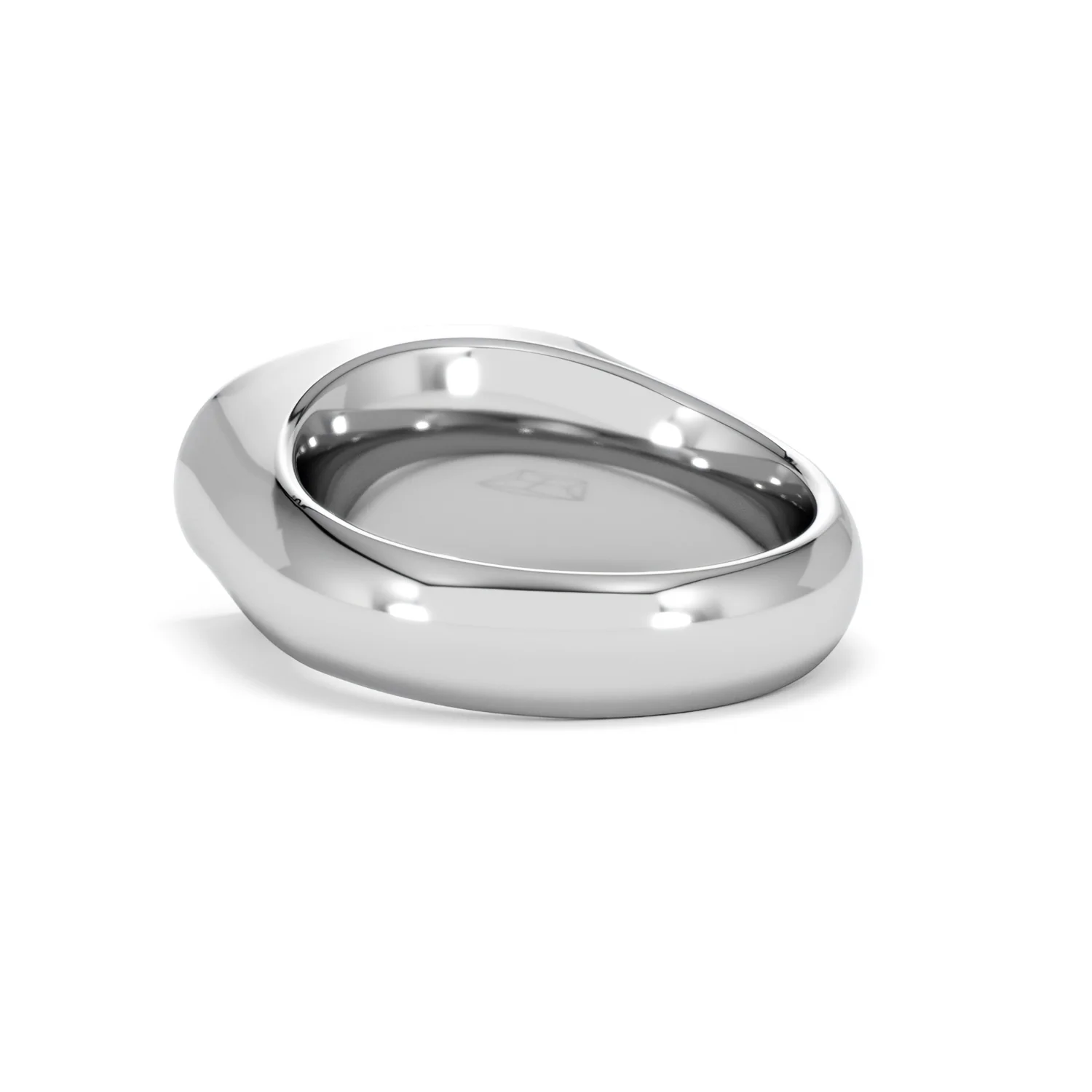 Crest 0.03ct Lab Diamond Men's Oblong Signet Ring in Sterling Silver - Image 54