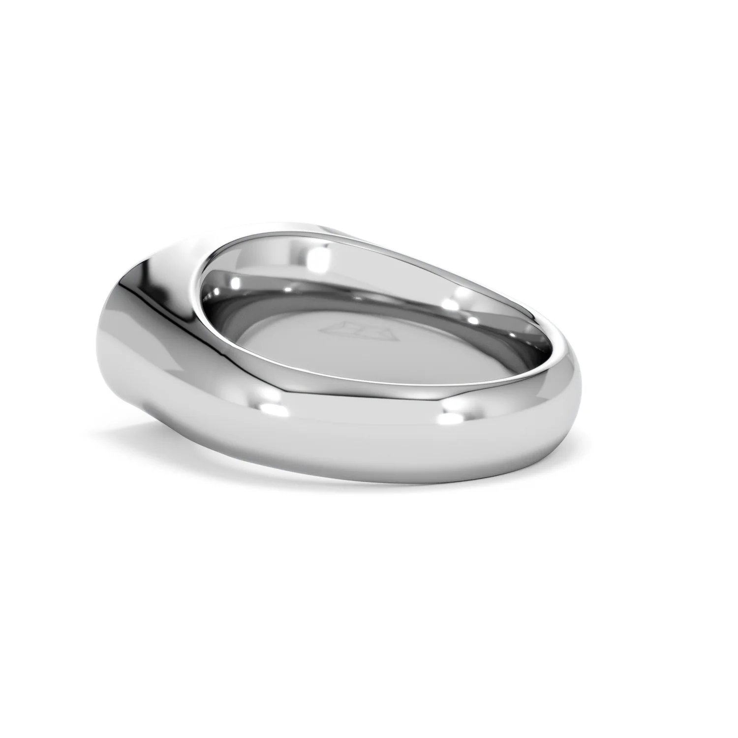 Crest 0.03ct Lab Diamond Men's Oblong Signet Ring in Sterling Silver - Image 57