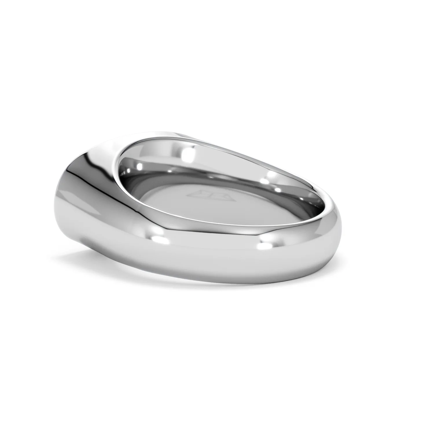Crest 0.03ct Lab Diamond Men's Oblong Signet Ring in Sterling Silver - Image 58
