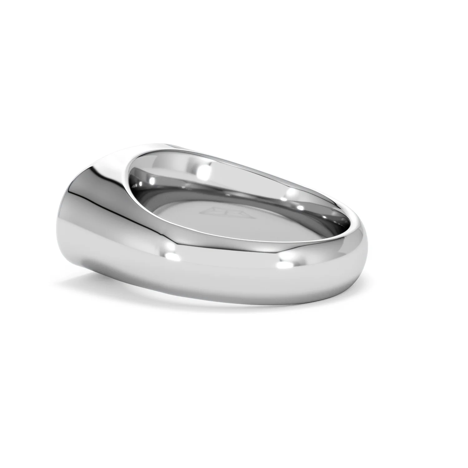 Crest 0.03ct Lab Diamond Men's Oblong Signet Ring in Sterling Silver - Image 60