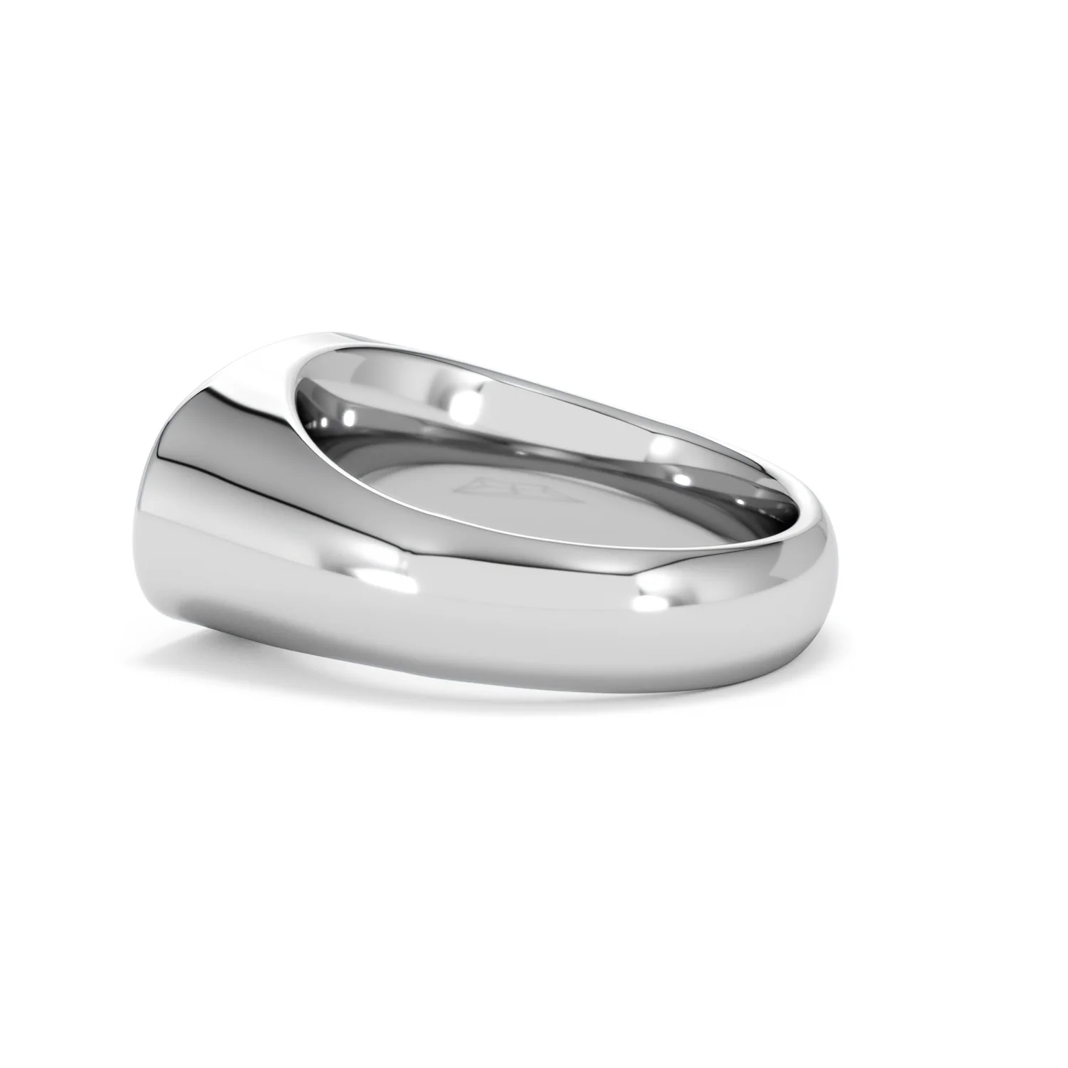 Crest 0.03ct Lab Diamond Men's Oblong Signet Ring in Sterling Silver - Image 62