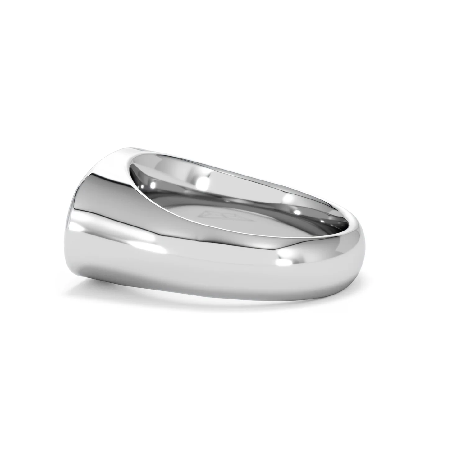 Crest 0.03ct Lab Diamond Men's Oblong Signet Ring in Sterling Silver - Image 64