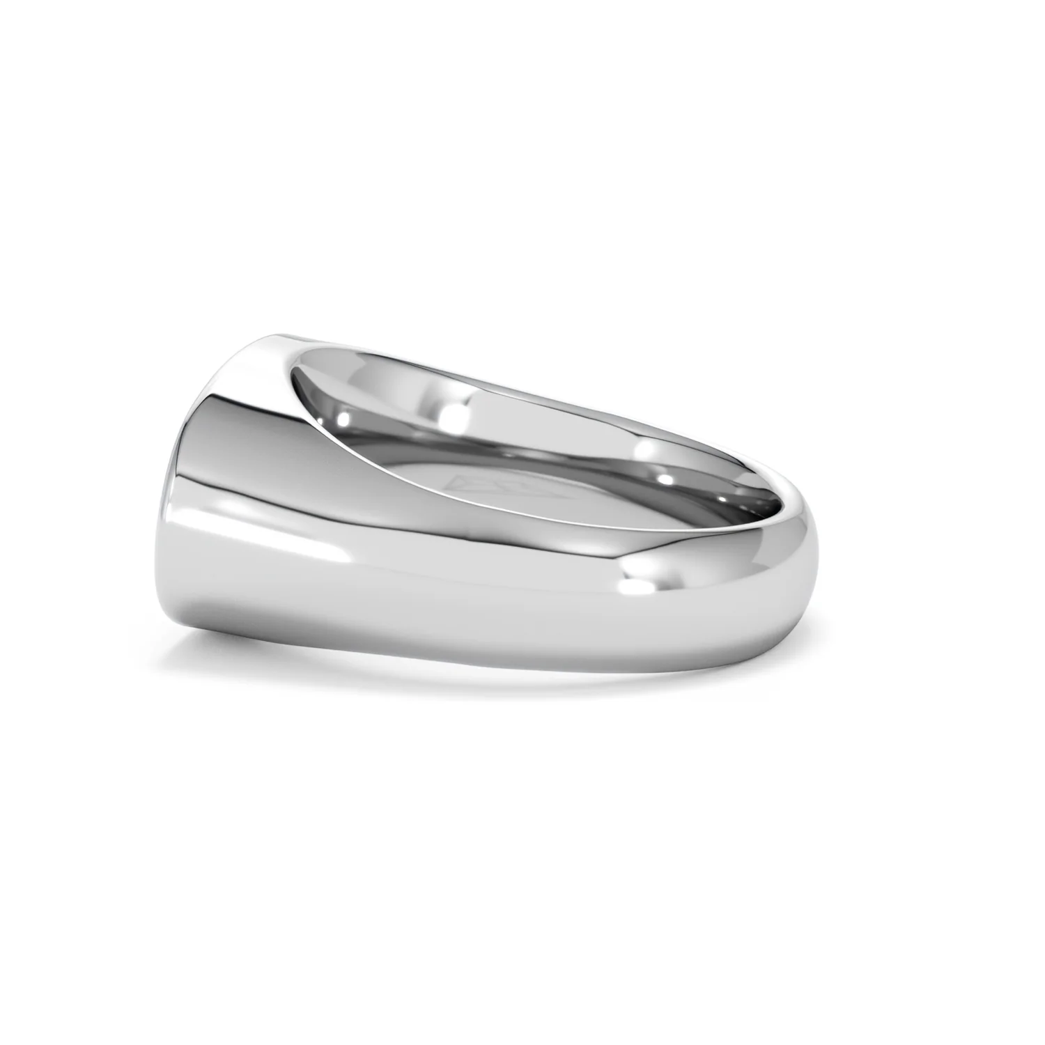 Crest 0.03ct Lab Diamond Men's Oblong Signet Ring in Sterling Silver - Image 65