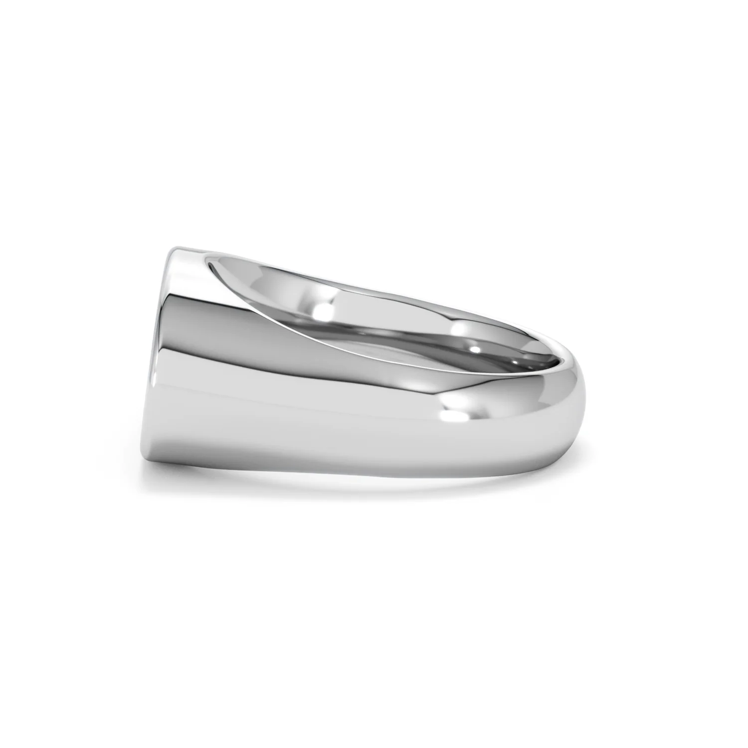 Crest 0.03ct Lab Diamond Men's Oblong Signet Ring in Sterling Silver - Image 68
