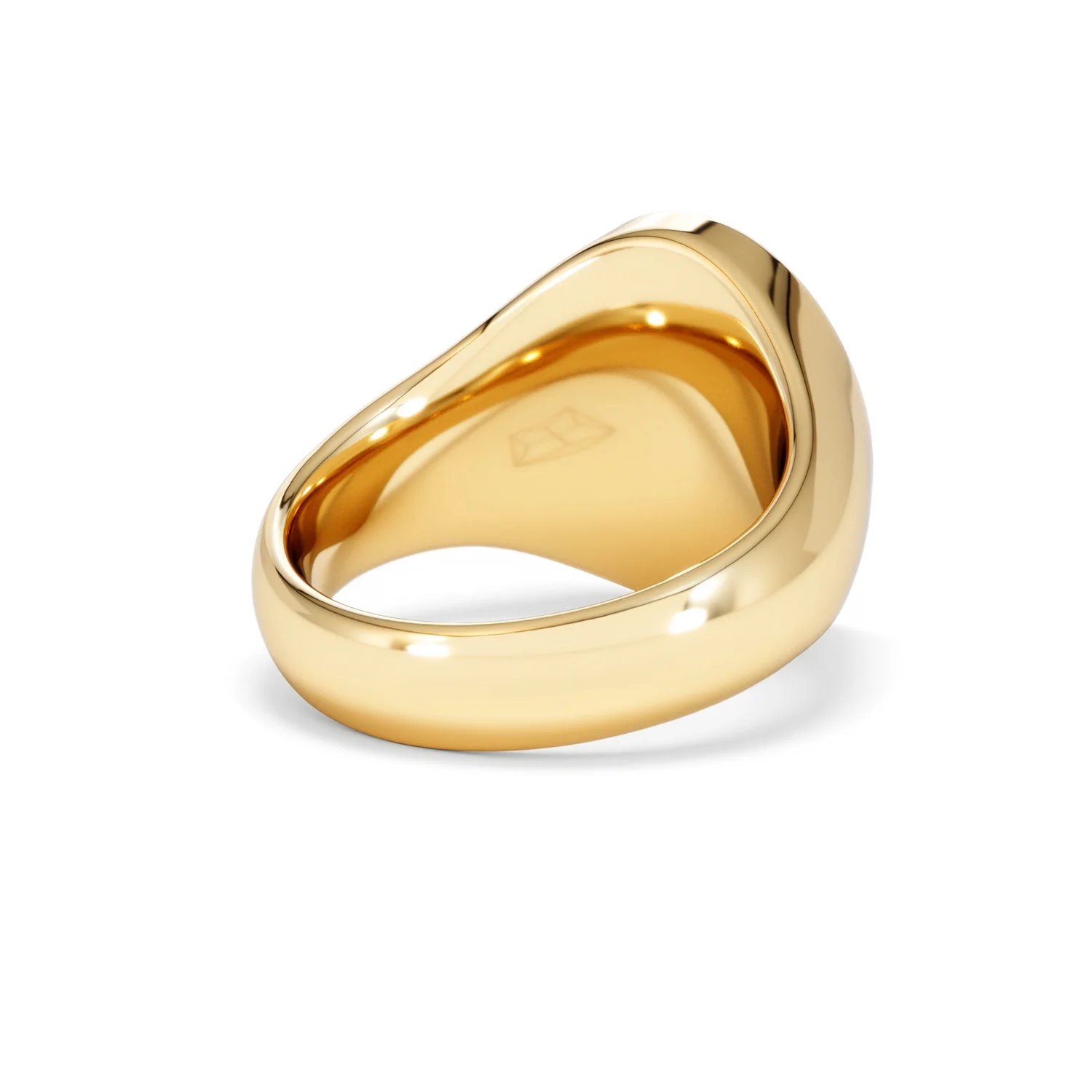 Crest 0.03ct Lab Diamond Men's Oval Signet Ring in 18K Yellow Gold Vermeil - Image 39