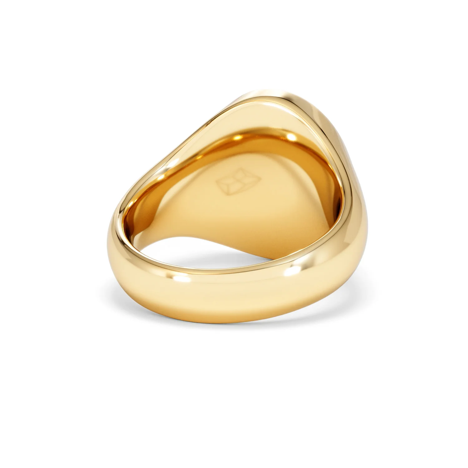 Crest 0.03ct Lab Diamond Men's Oval Signet Ring in 18K Yellow Gold Vermeil - Image 42