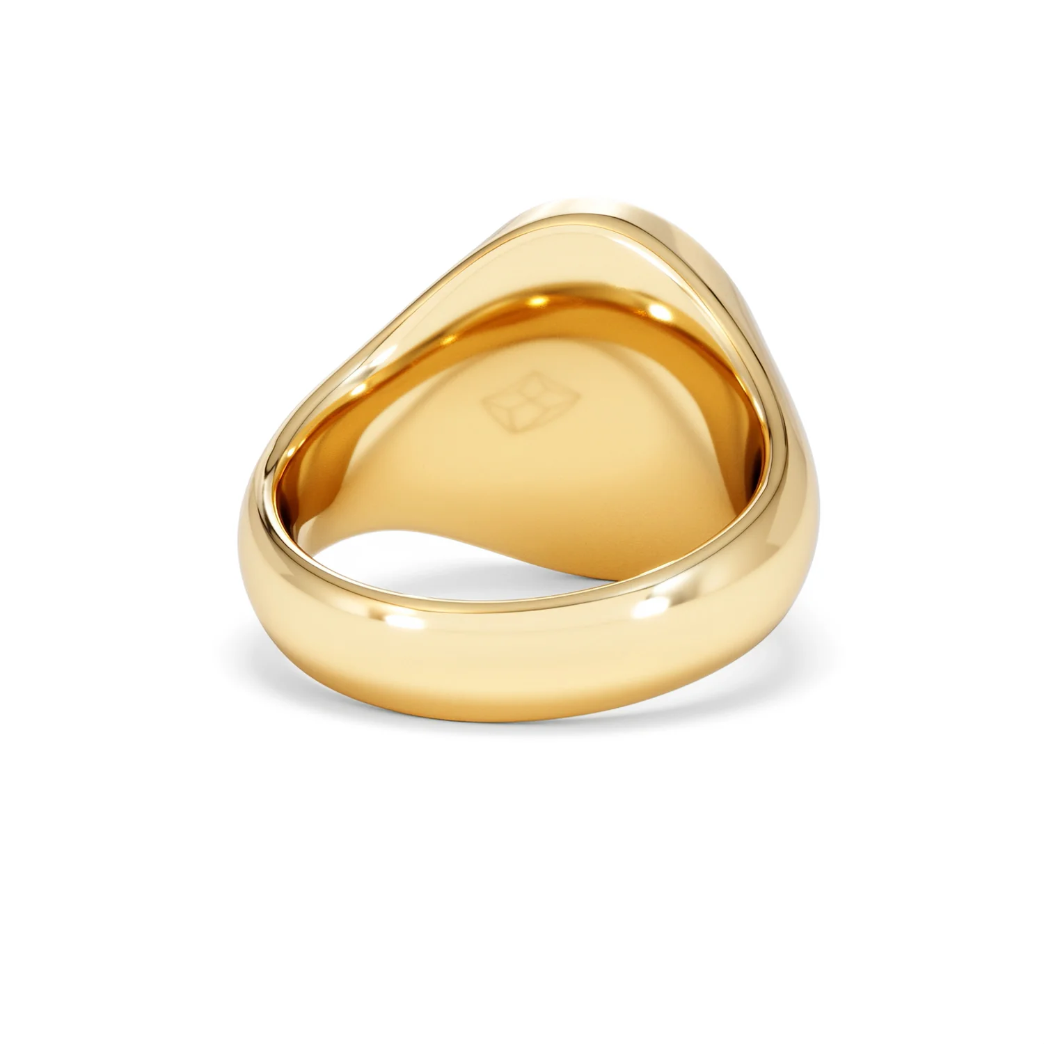 Crest 0.03ct Lab Diamond Men's Oval Signet Ring in 18K Yellow Gold Vermeil - Image 43
