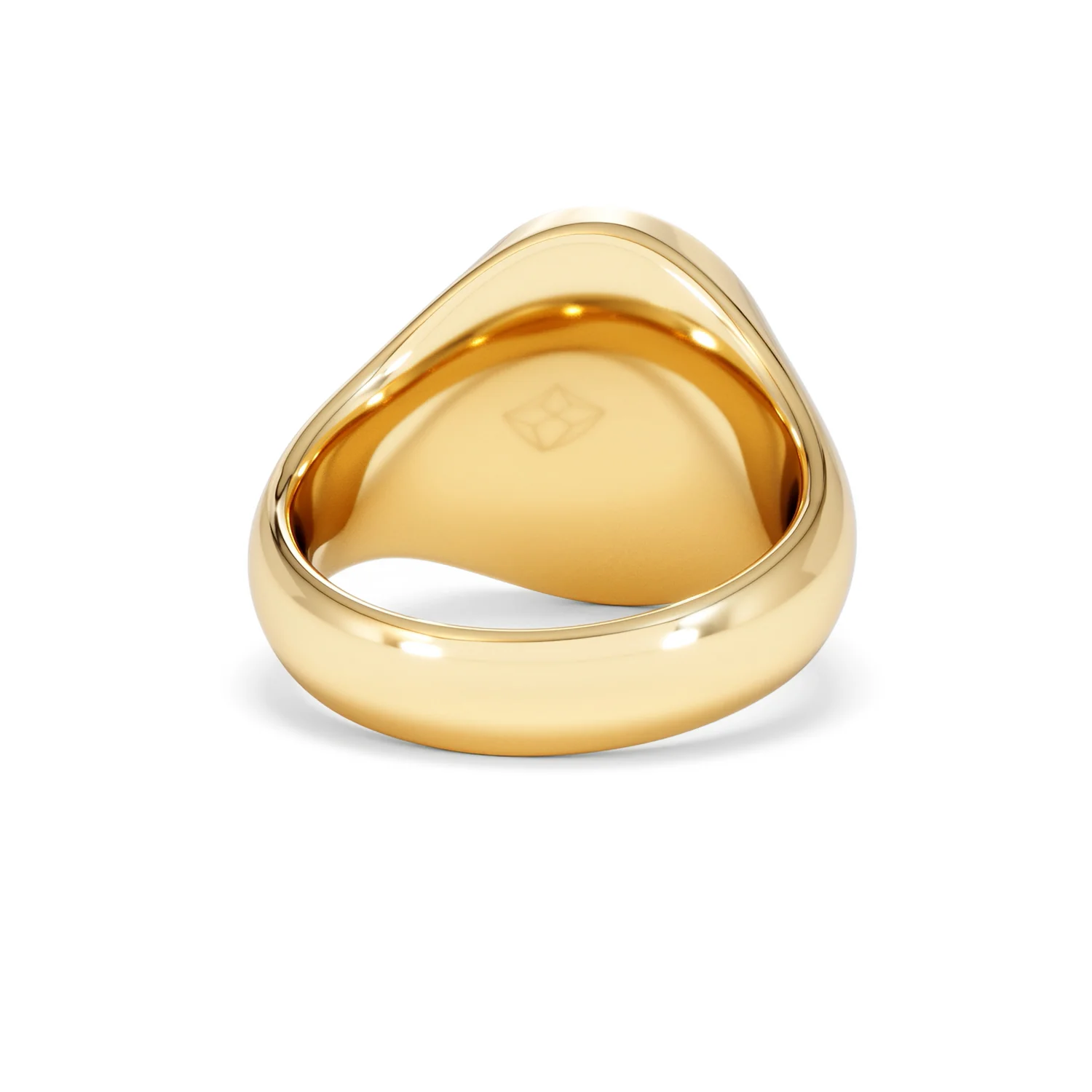 Crest 0.03ct Lab Diamond Men's Oval Signet Ring in 18K Yellow Gold Vermeil - Image 44