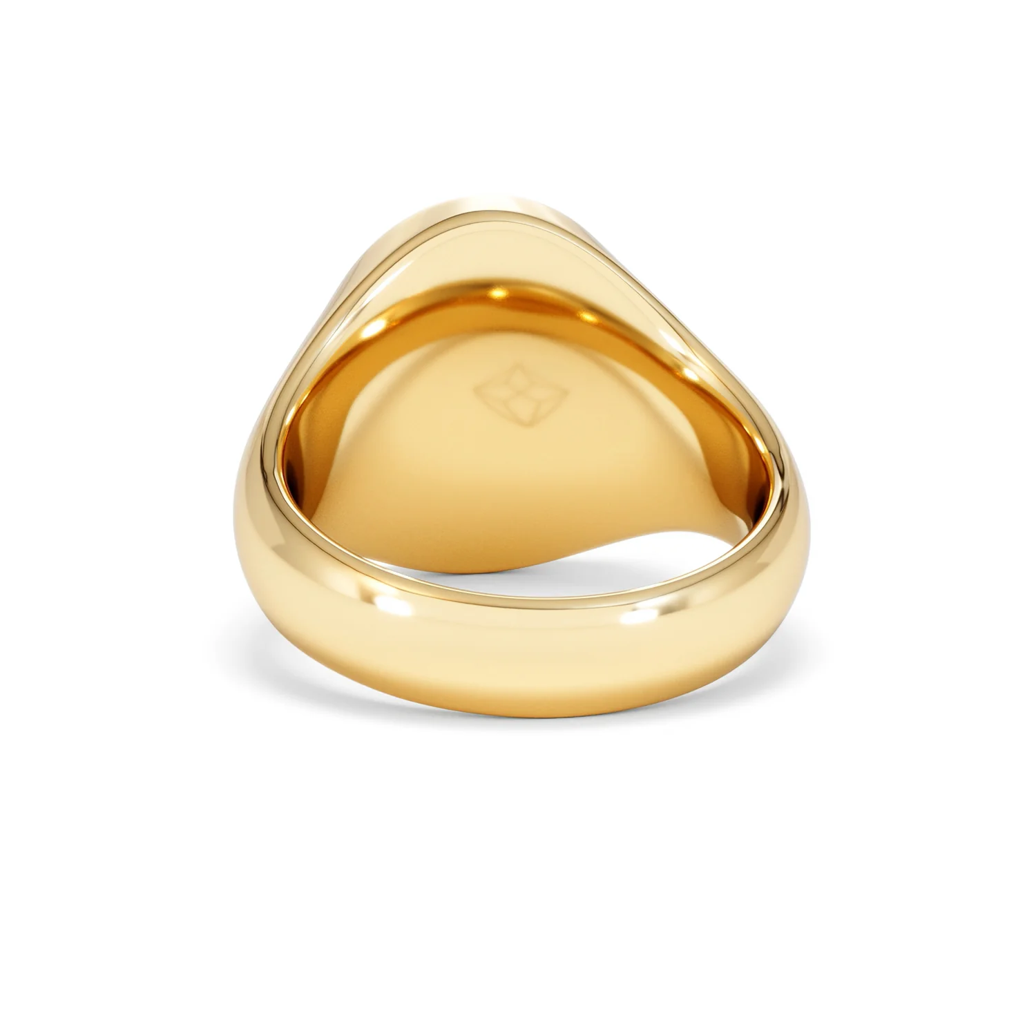 Crest 0.03ct Lab Diamond Men's Oval Signet Ring in 18K Yellow Gold Vermeil - Image 49