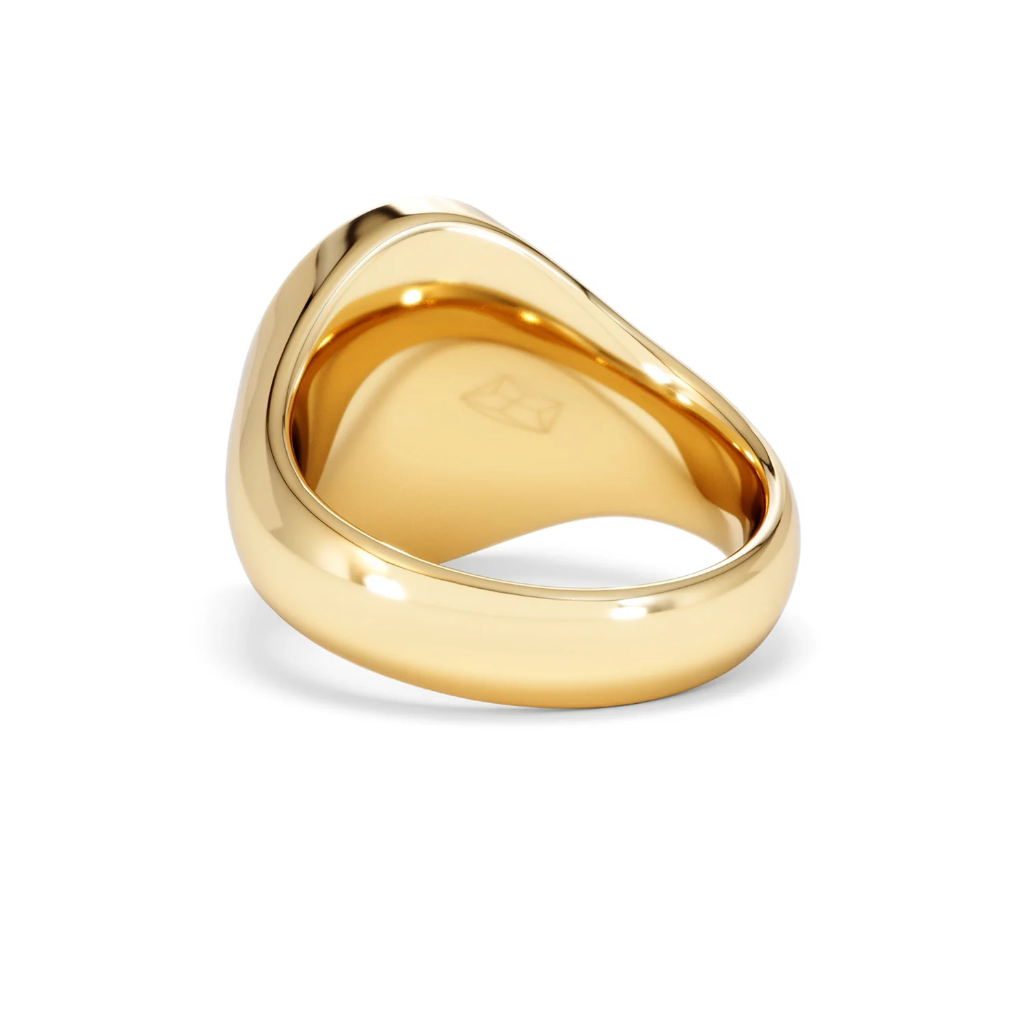 Crest 0.03ct Lab Diamond Men's Oval Signet Ring in 18K Yellow Gold Vermeil - Image 53