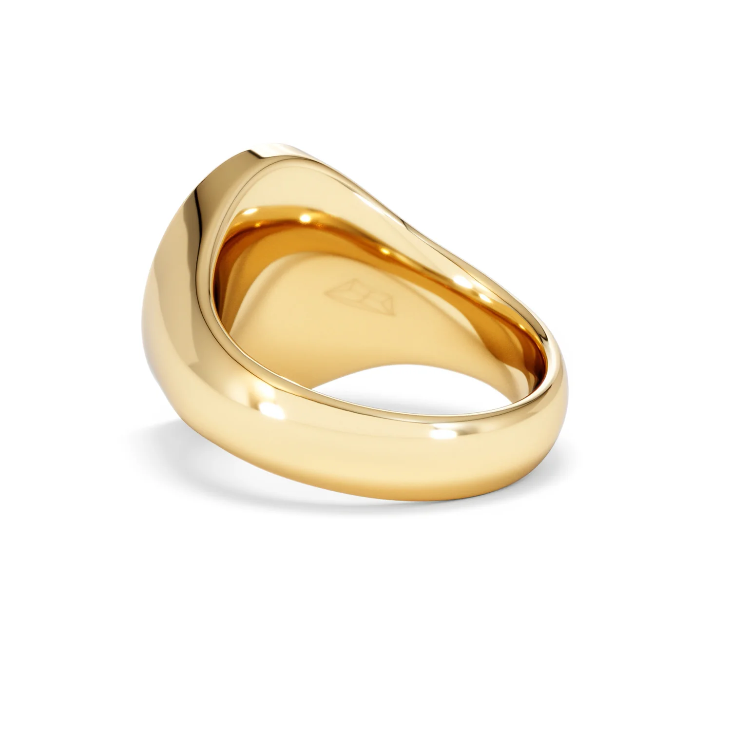 Crest 0.03ct Lab Diamond Men's Oval Signet Ring in 18K Yellow Gold Vermeil - Image 56