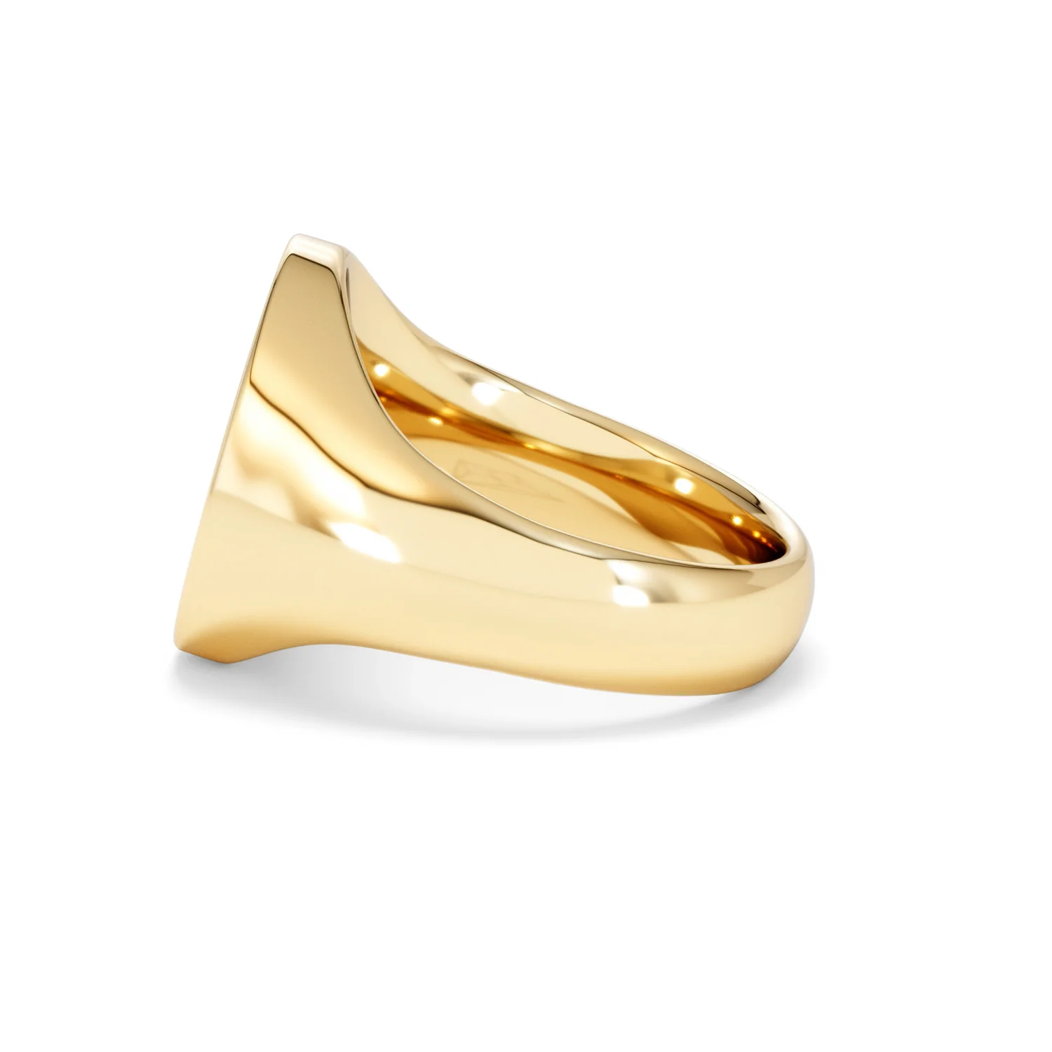 Crest 0.03ct Lab Diamond Men's Oval Signet Ring in 18K Yellow Gold Vermeil - Image 66