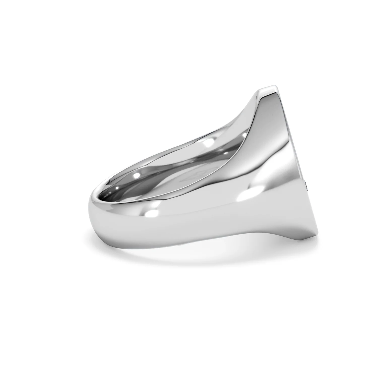 Crest 0.03ct Lab Diamond Men's Oval Signet Ring in Sterling Silver - Image 27