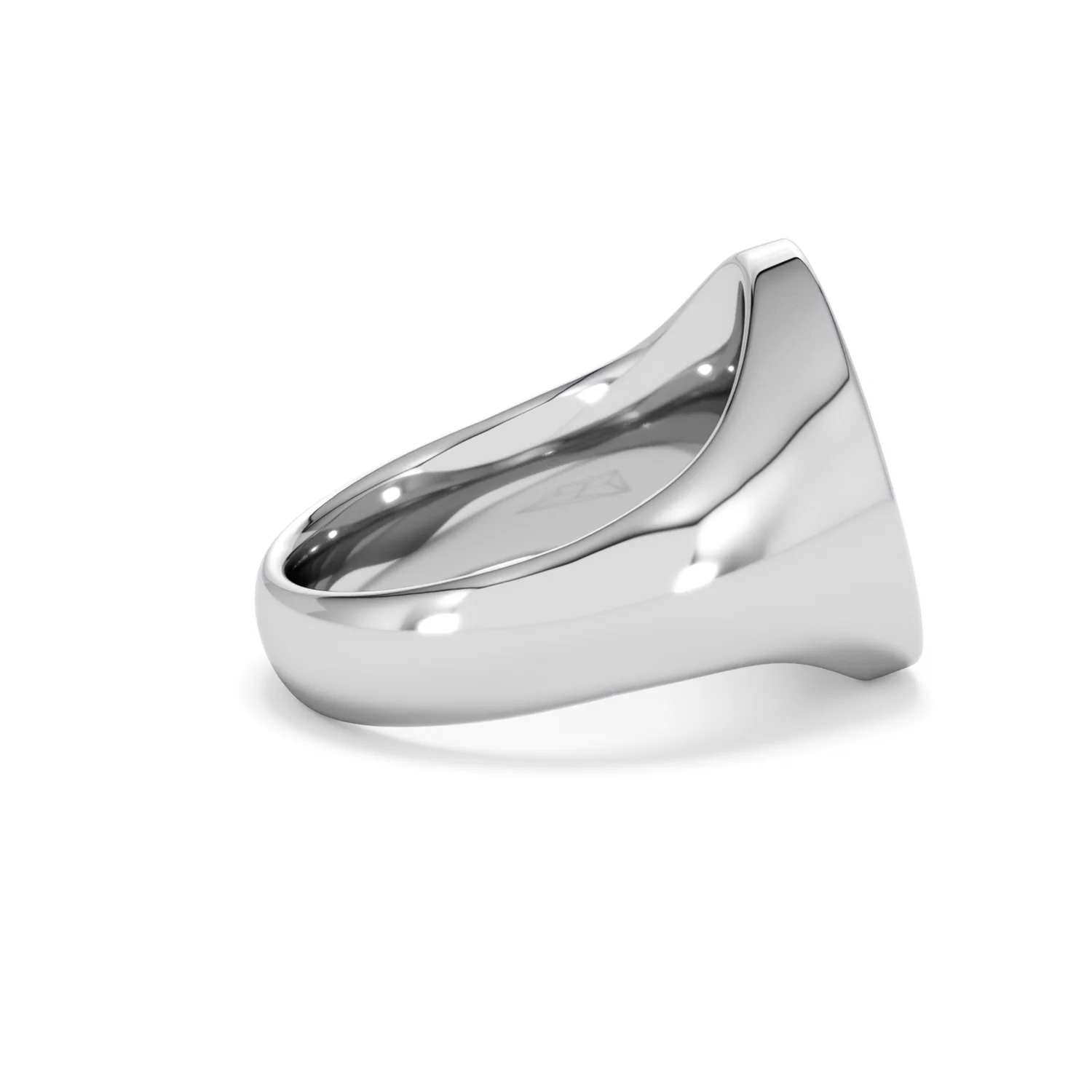 Crest 0.03ct Lab Diamond Men's Oval Signet Ring in Sterling Silver - Image 29