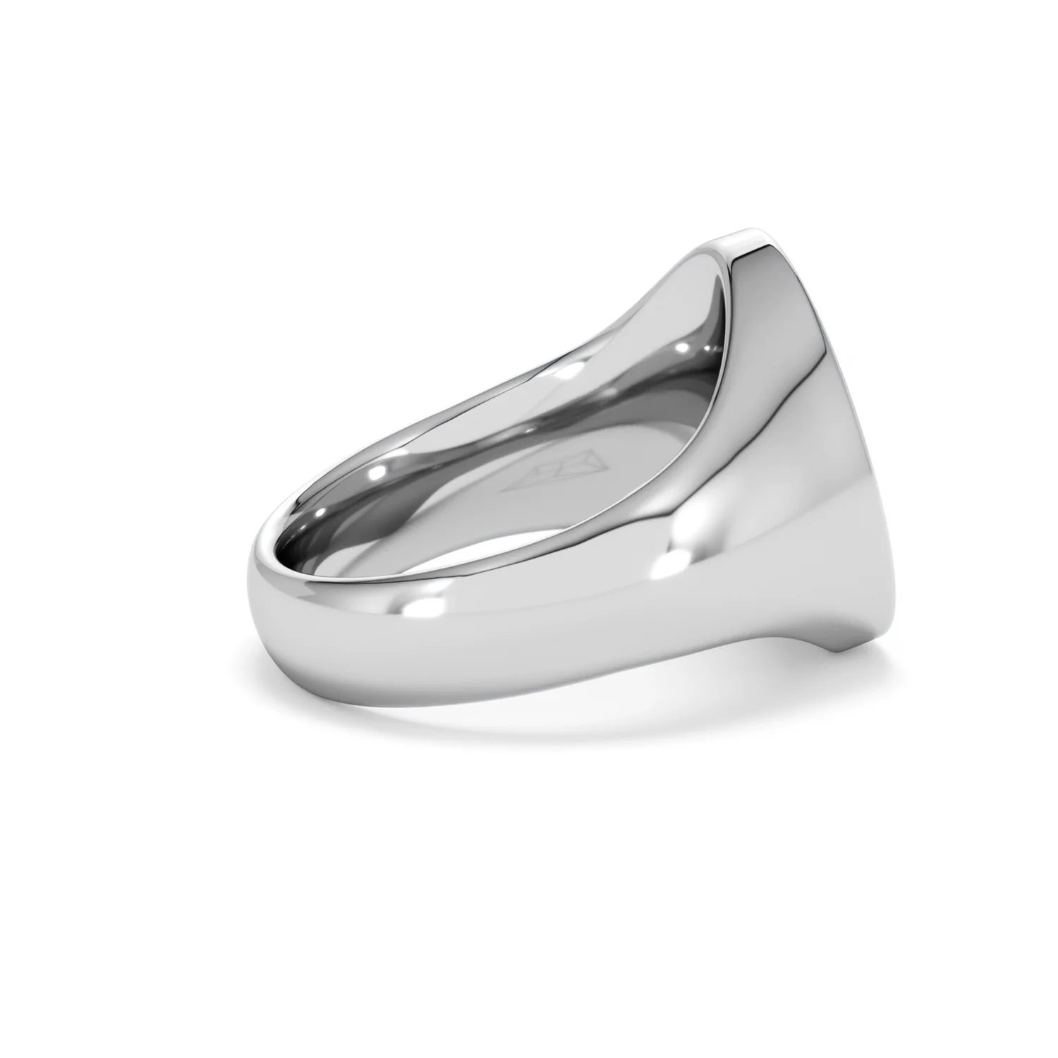 Crest 0.03ct Lab Diamond Men's Oval Signet Ring in Sterling Silver - Image 30