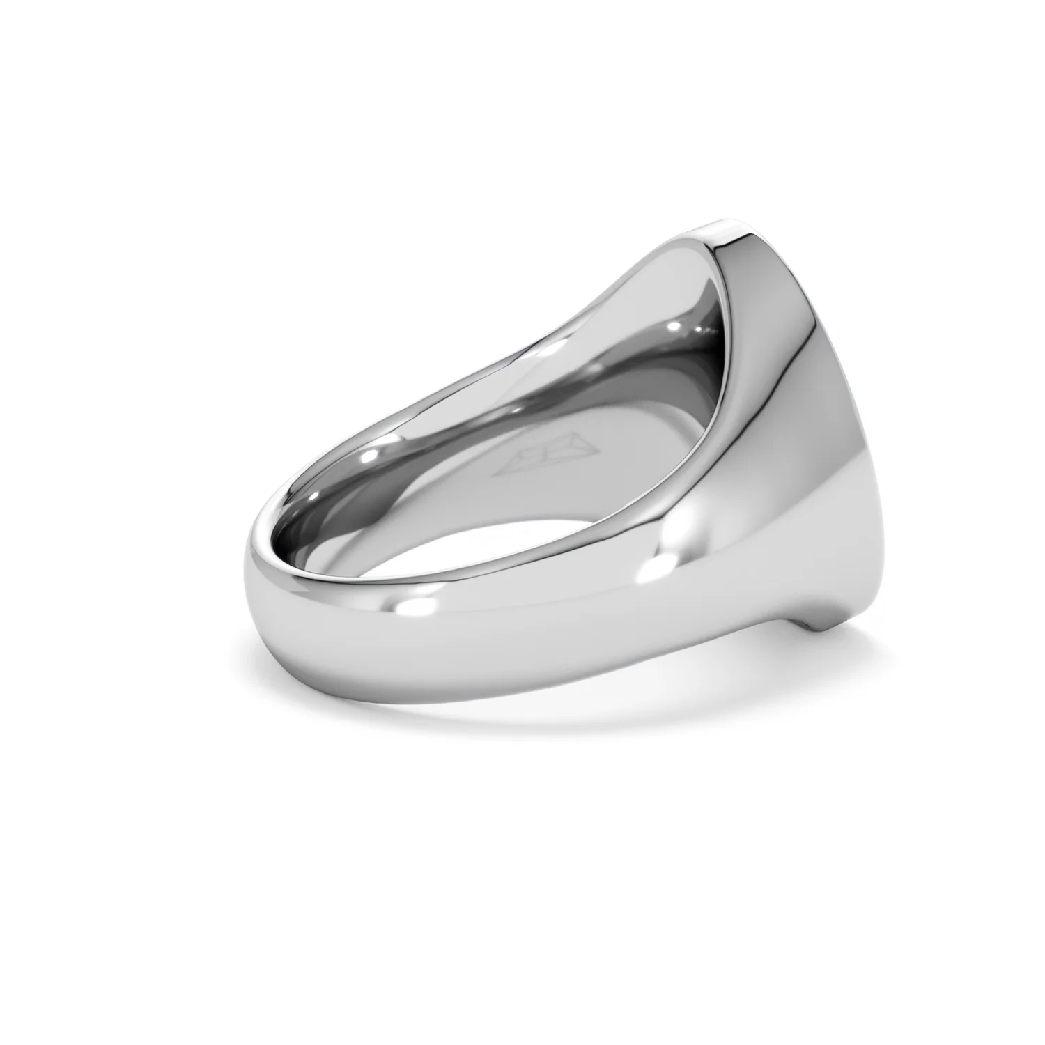 Crest 0.03ct Lab Diamond Men's Oval Signet Ring in Sterling Silver - Image 32