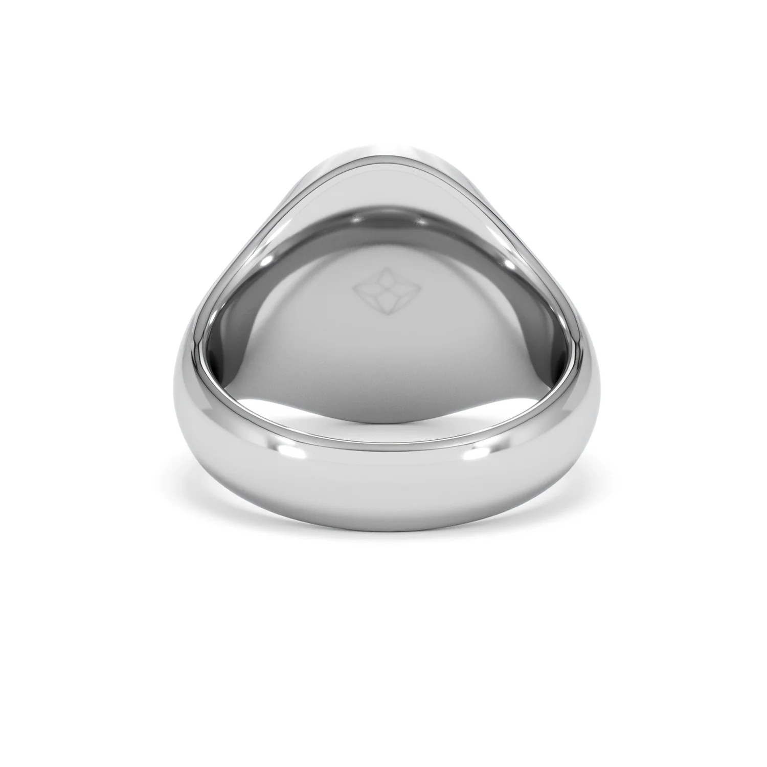 Crest 0.03ct Lab Diamond Men's Oval Signet Ring in Sterling Silver - Image 47