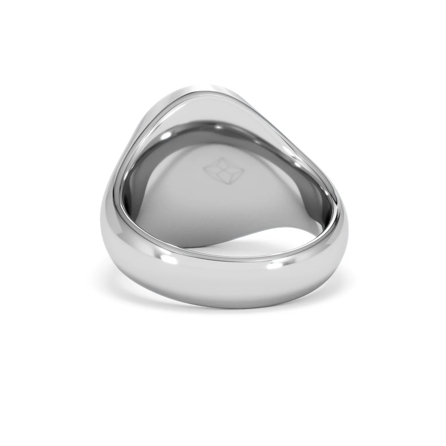 Crest 0.03ct Lab Diamond Men's Oval Signet Ring in Sterling Silver - Image 50