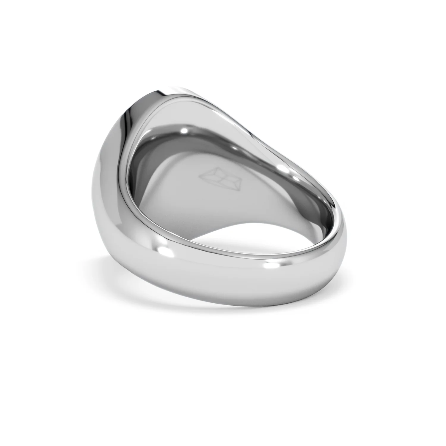 Crest 0.03ct Lab Diamond Men's Oval Signet Ring in Sterling Silver - Image 55
