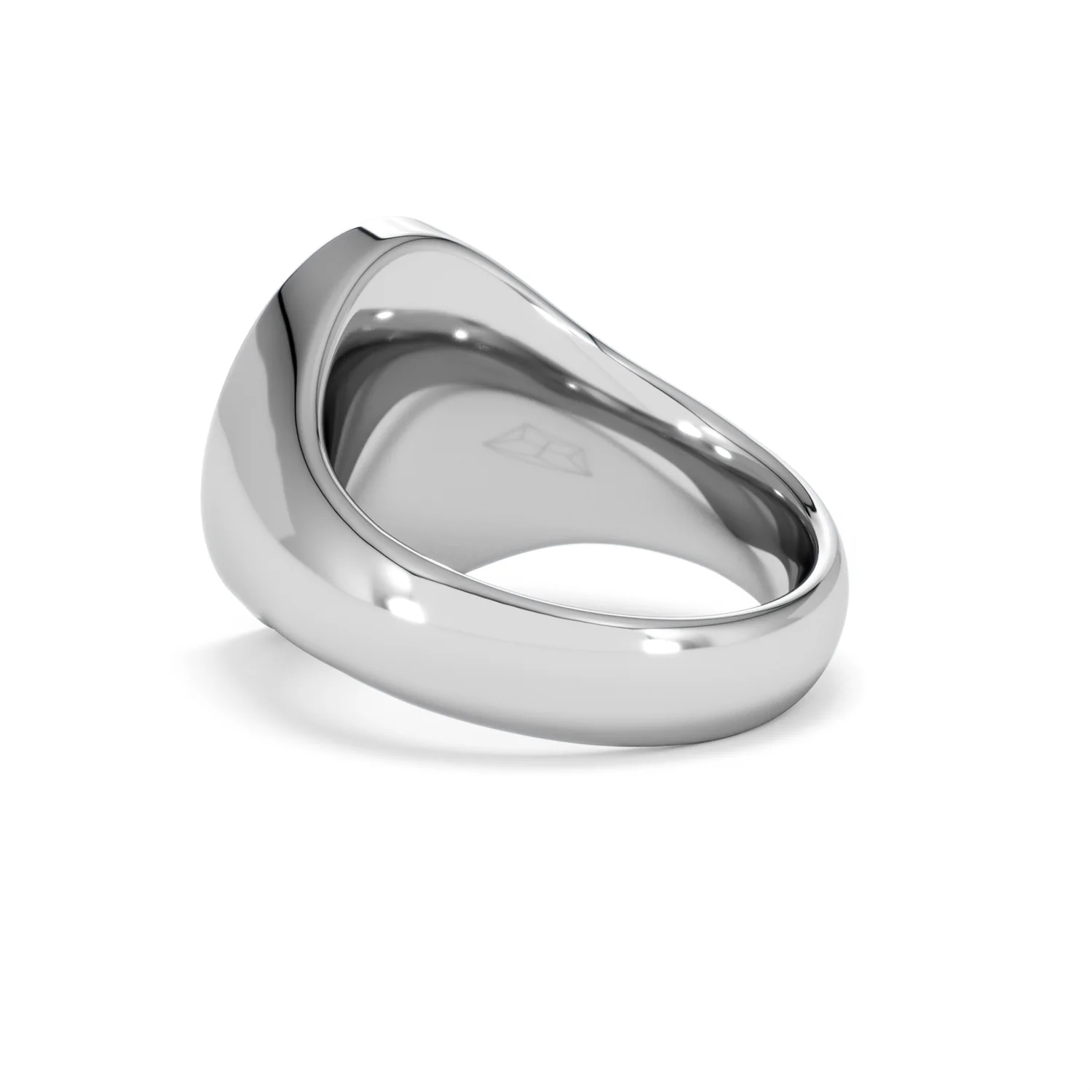 Crest 0.03ct Lab Diamond Men's Oval Signet Ring in Sterling Silver - Image 57