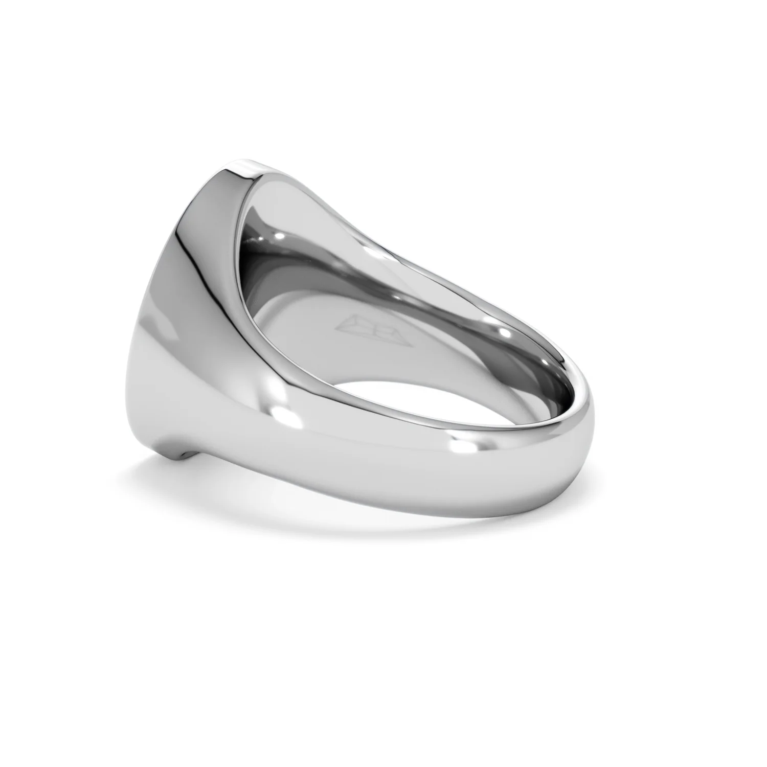 Crest 0.03ct Lab Diamond Men's Oval Signet Ring in Sterling Silver - Image 61