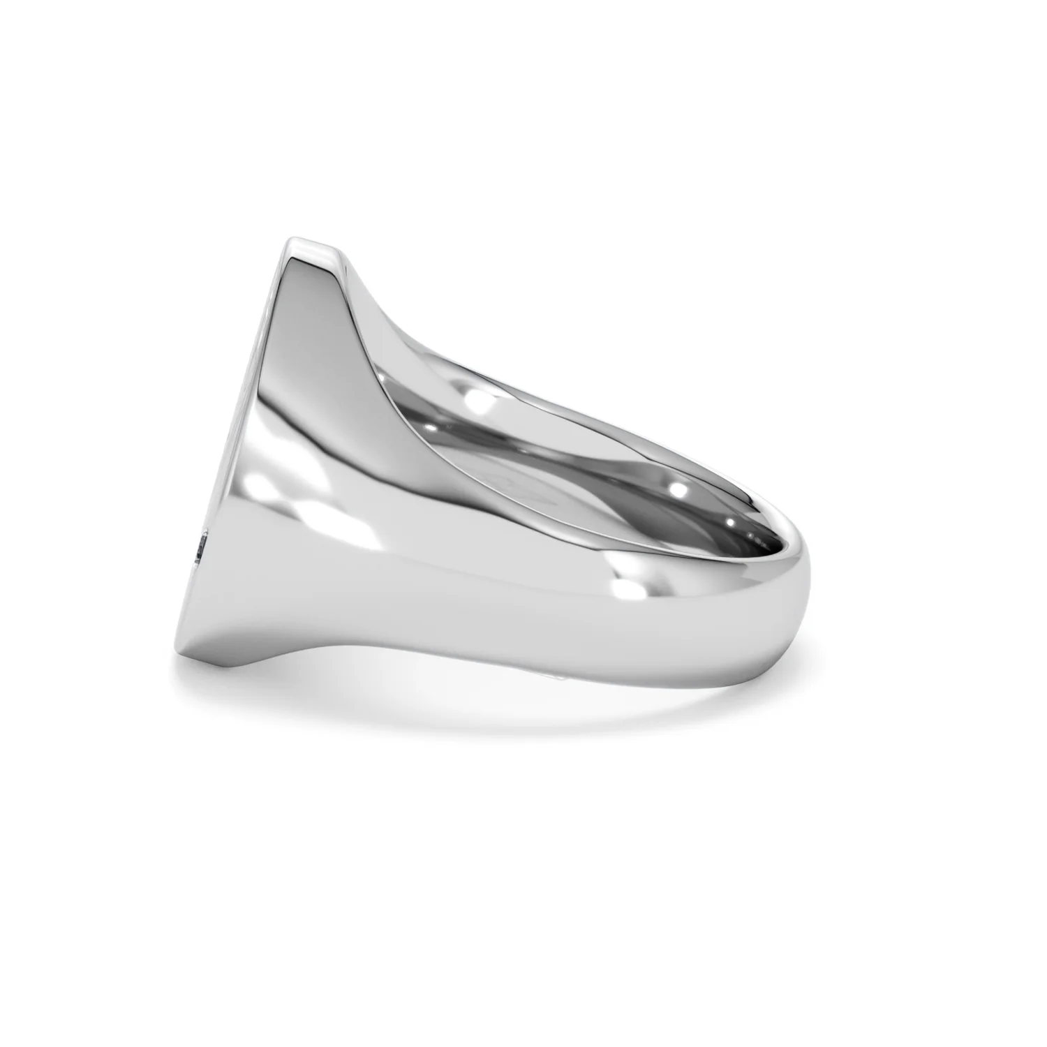 Crest 0.03ct Lab Diamond Men's Oval Signet Ring in Sterling Silver - Image 67