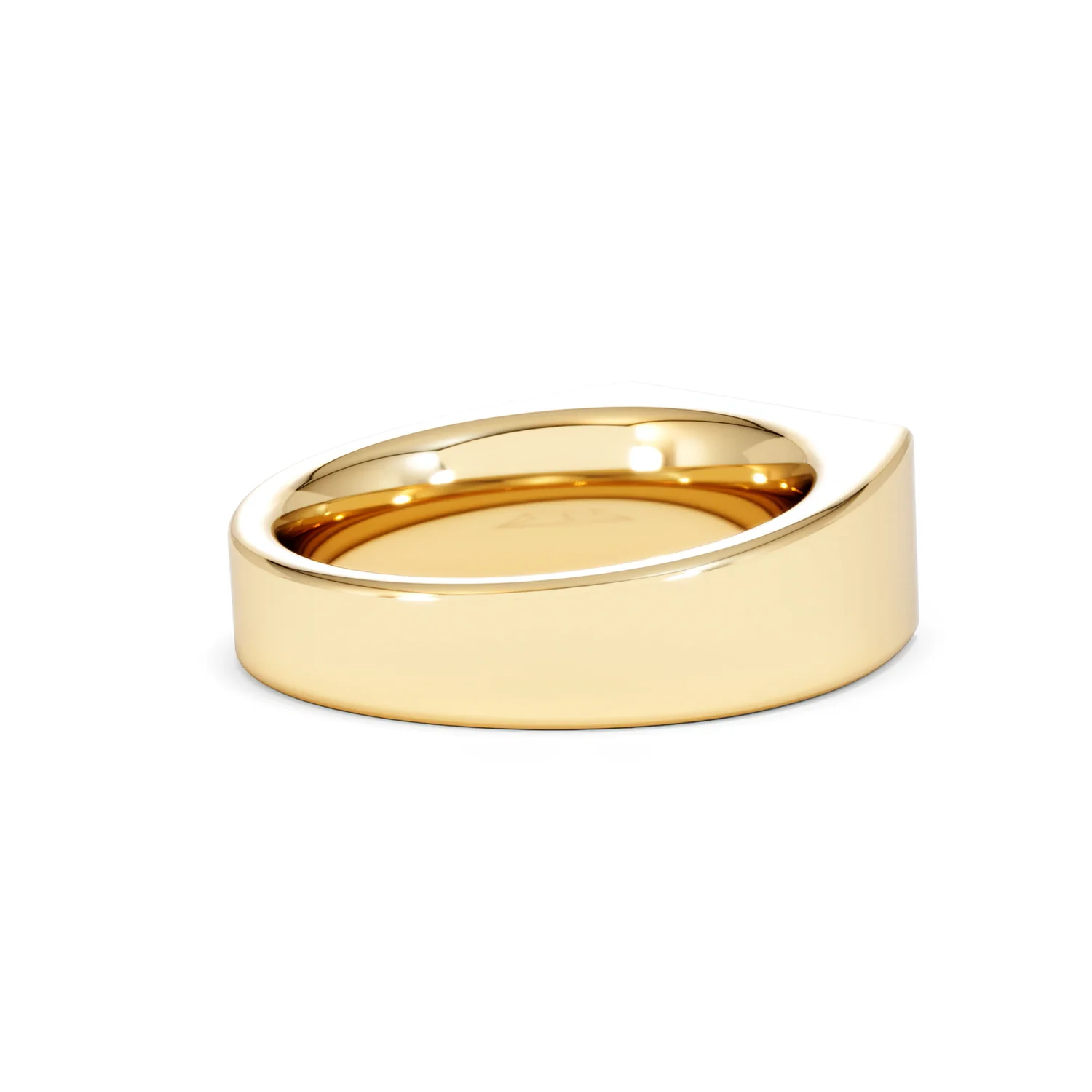 Crest 0.03ct Lab Diamond Men's Rectangle Signet Ring in 18K Yellow Gold Vermeil - Image 38