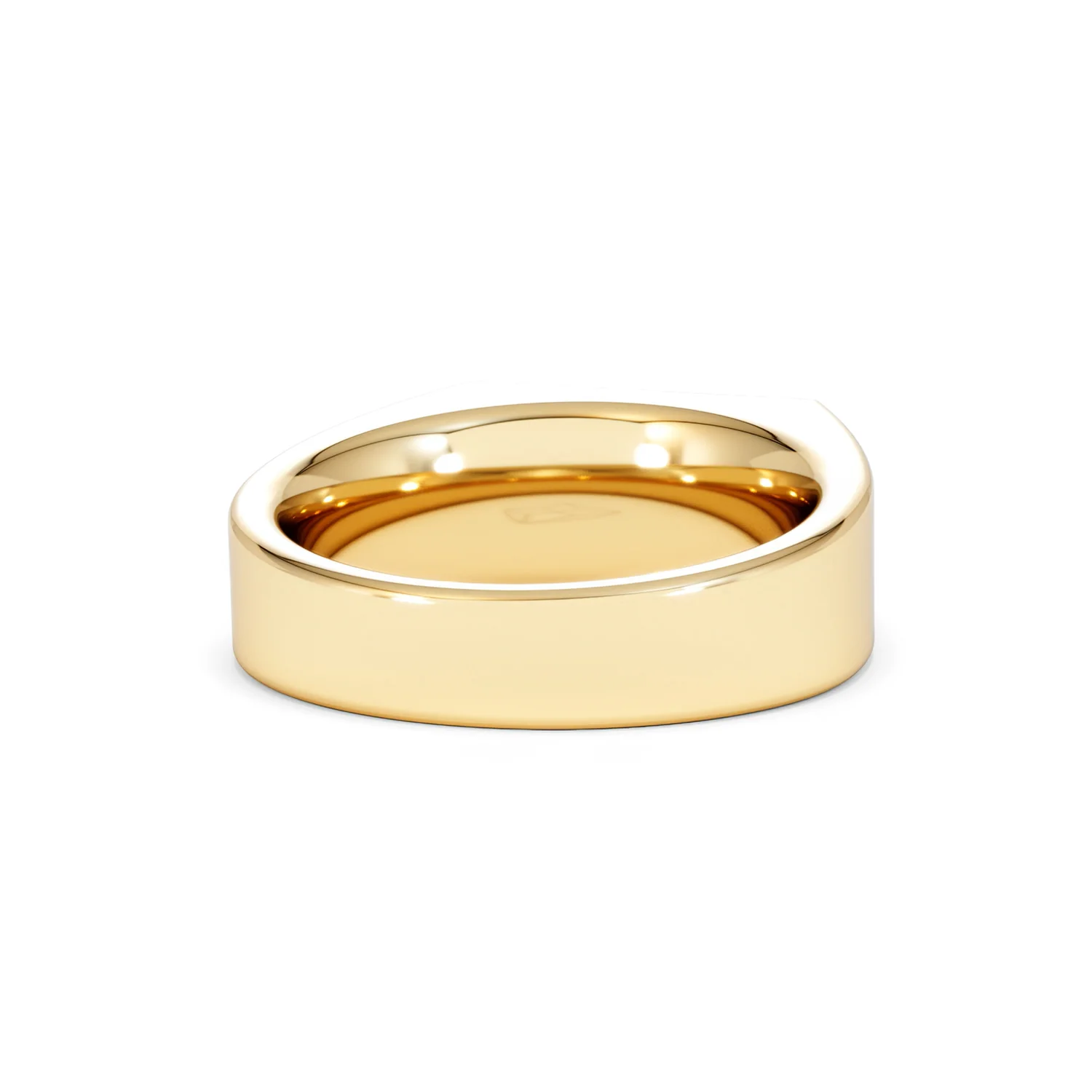 Crest 0.03ct Lab Diamond Men's Rectangle Signet Ring in 18K Yellow Gold Vermeil - Image 44