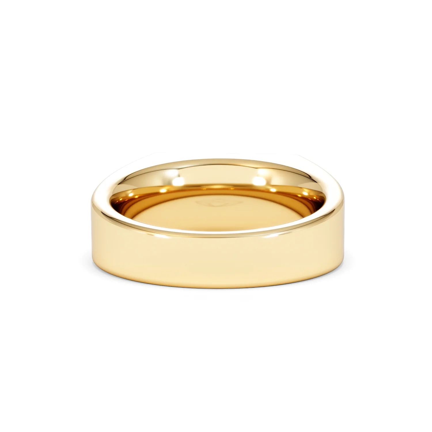 Crest 0.03ct Lab Diamond Men's Rectangle Signet Ring in 18K Yellow Gold Vermeil - Image 47