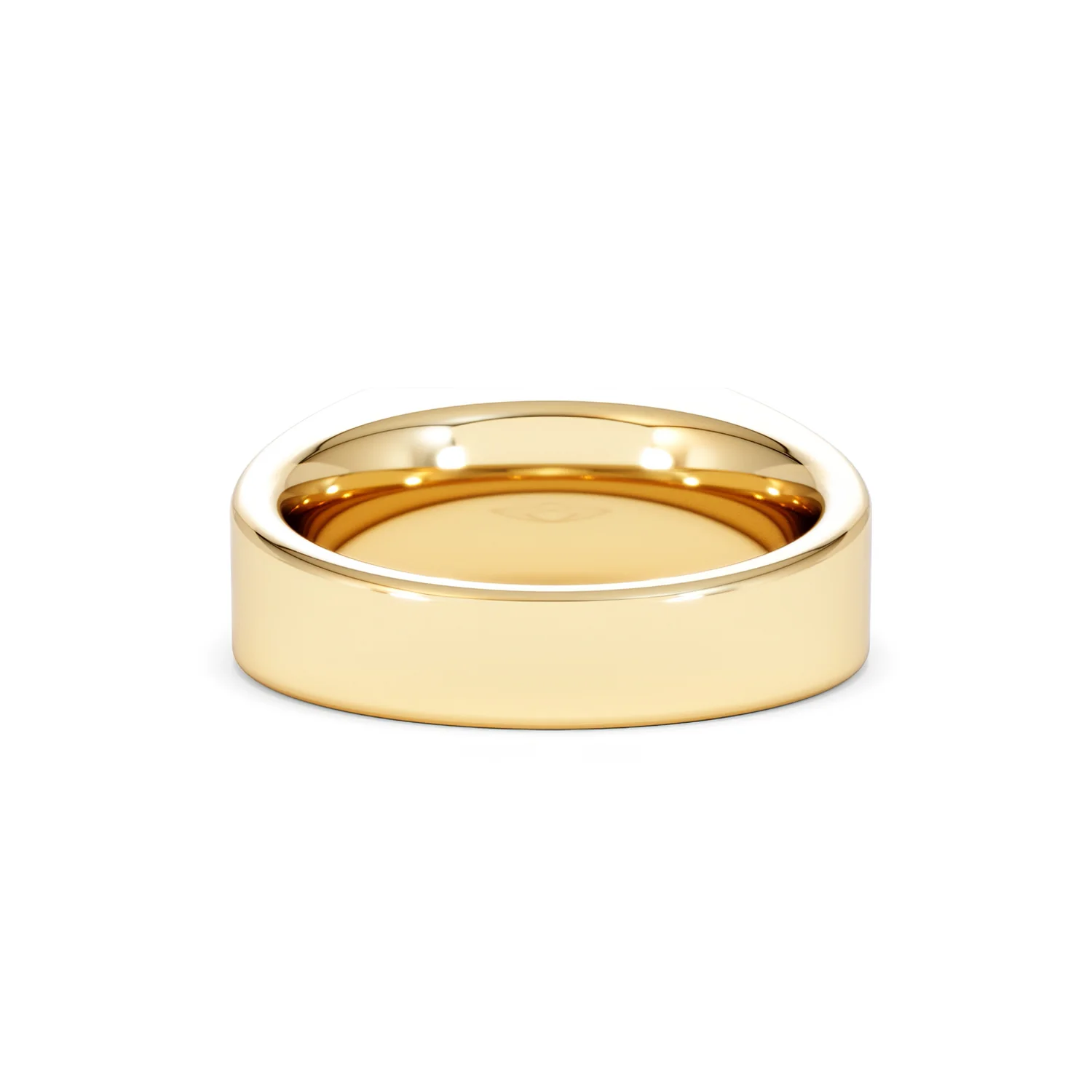 Crest 0.03ct Lab Diamond Men's Rectangle Signet Ring in 18K Yellow Gold Vermeil - Image 48
