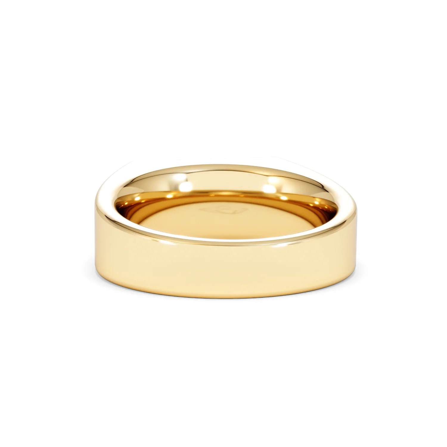 Crest 0.03ct Lab Diamond Men's Rectangle Signet Ring in 18K Yellow Gold Vermeil - Image 50