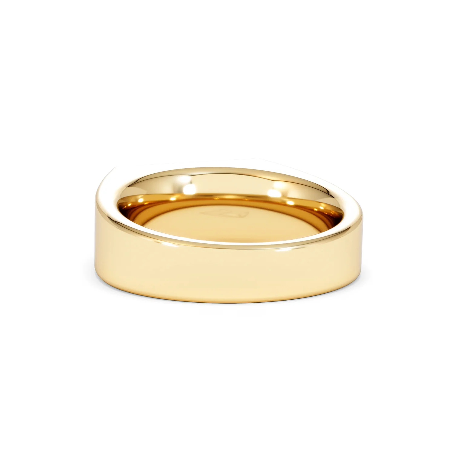 Crest 0.03ct Lab Diamond Men's Rectangle Signet Ring in 18K Yellow Gold Vermeil - Image 52