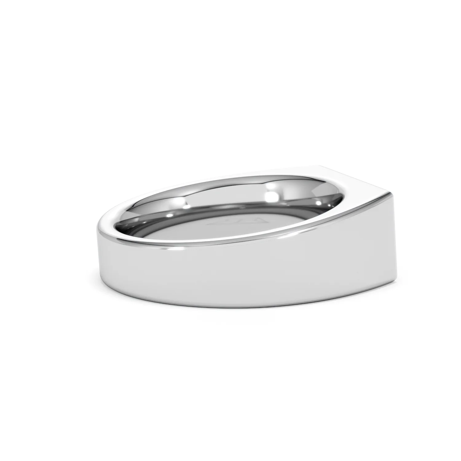 Crest 0.03ct Lab Diamond Men's Rectangle Signet Ring in Sterling Silver - Image 33