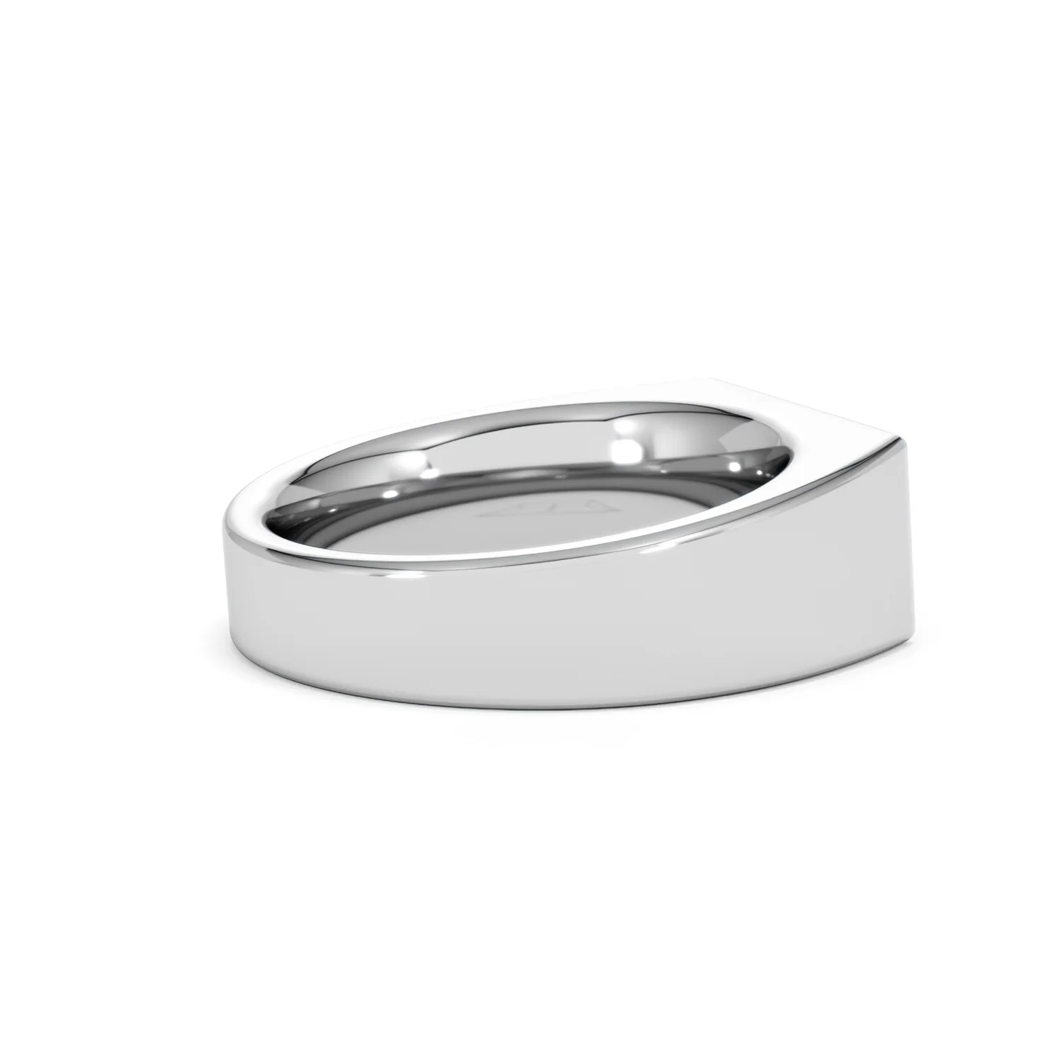 Crest 0.03ct Lab Diamond Men's Rectangle Signet Ring in Sterling Silver - Image 34