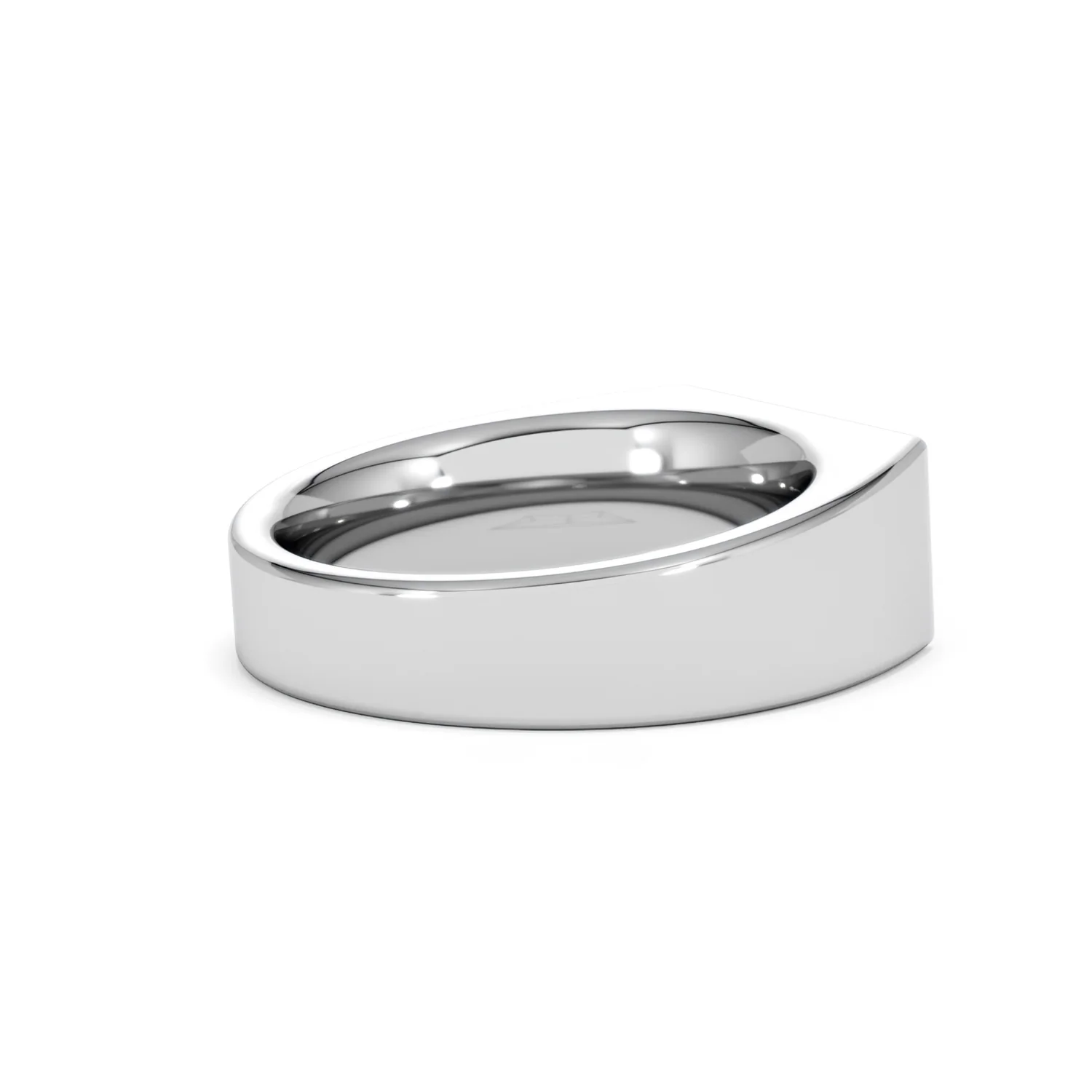Crest 0.03ct Lab Diamond Men's Rectangle Signet Ring in Sterling Silver - Image 36