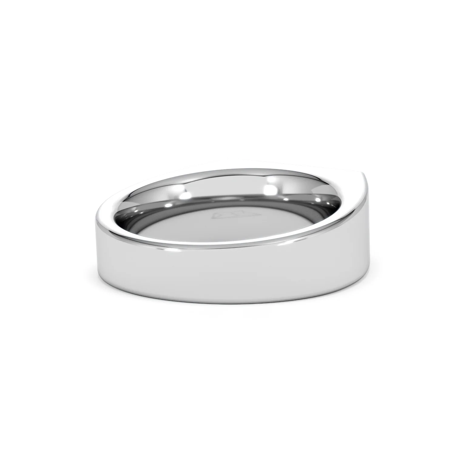 Crest 0.03ct Lab Diamond Men's Rectangle Signet Ring in Sterling Silver - Image 41
