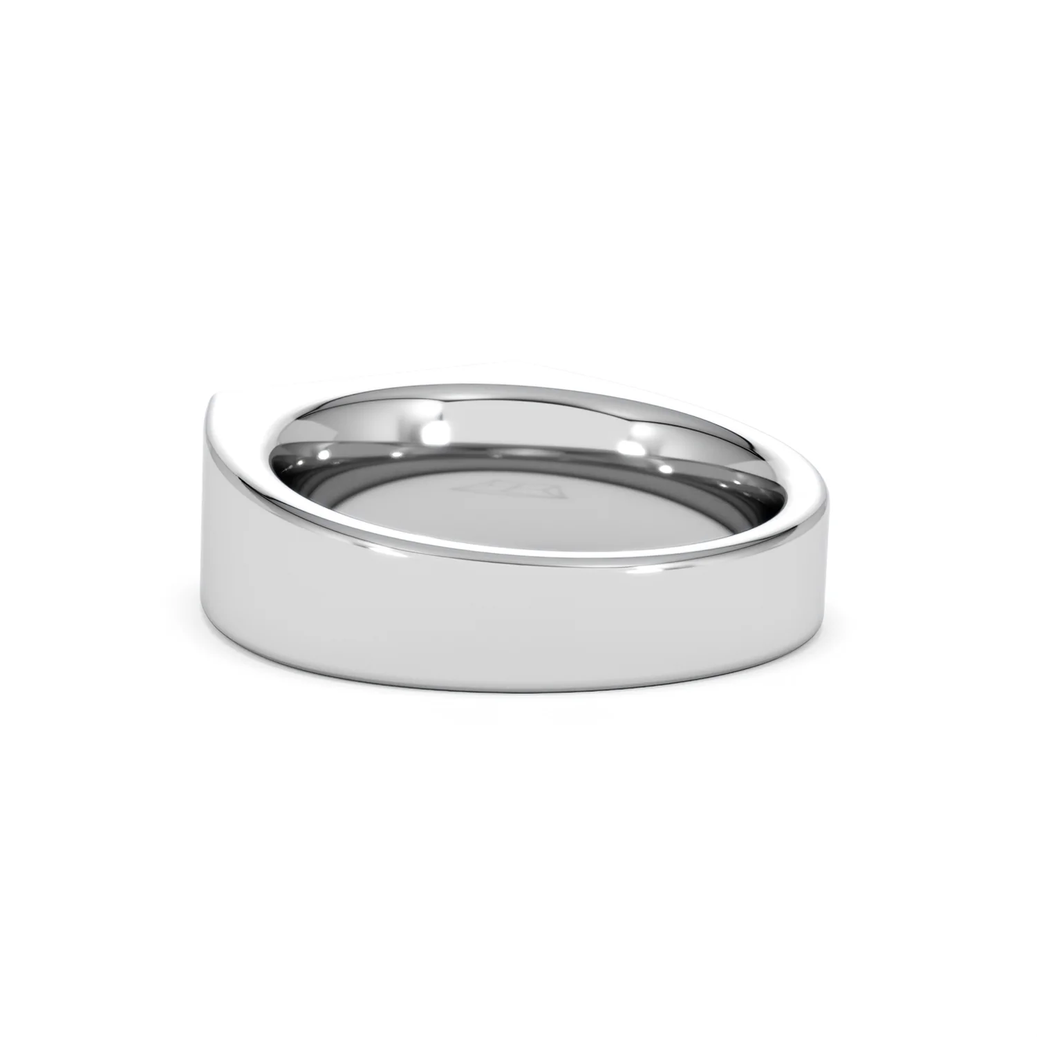 Crest 0.03ct Lab Diamond Men's Rectangle Signet Ring in Sterling Silver - Image 55