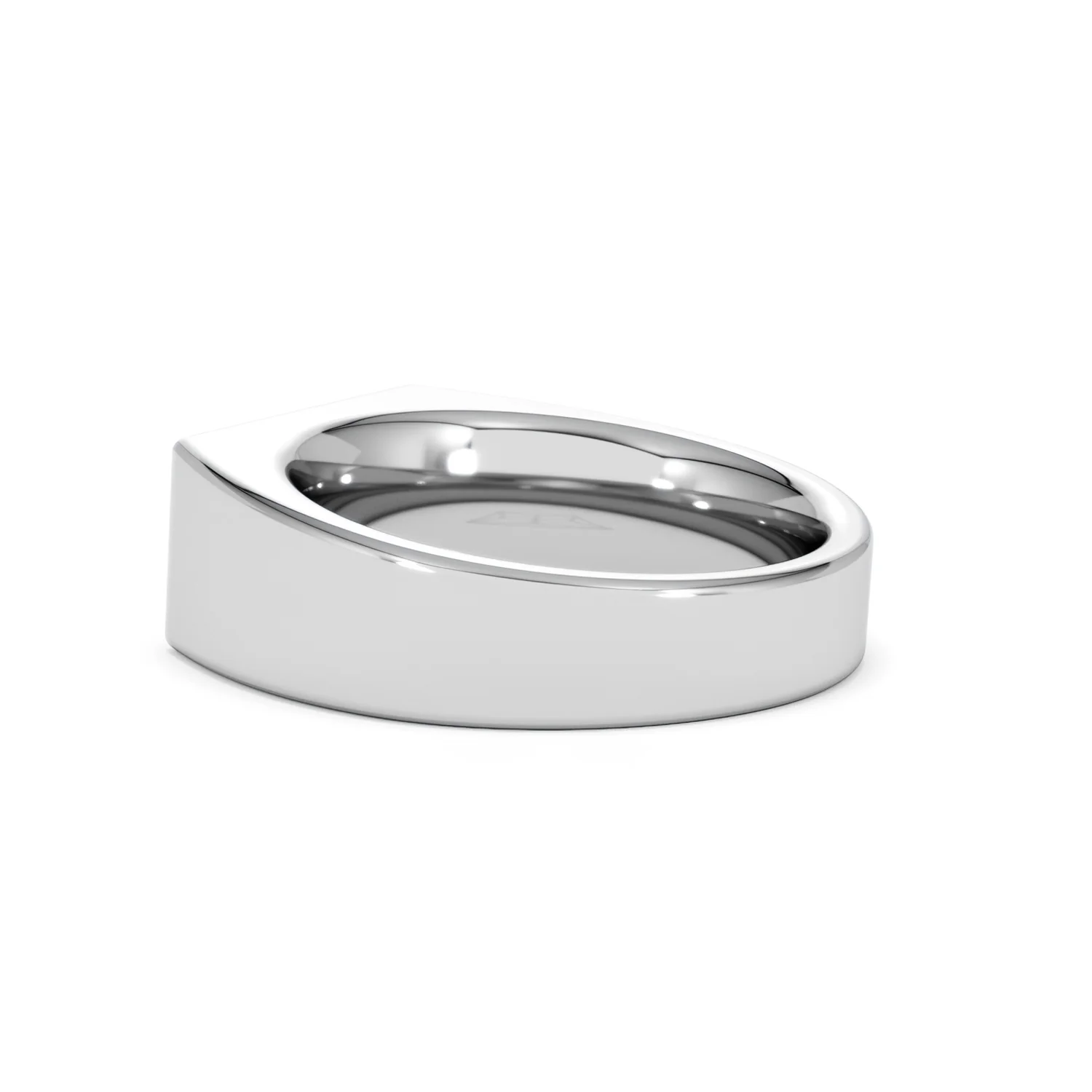 Crest 0.03ct Lab Diamond Men's Rectangle Signet Ring in Sterling Silver - Image 60