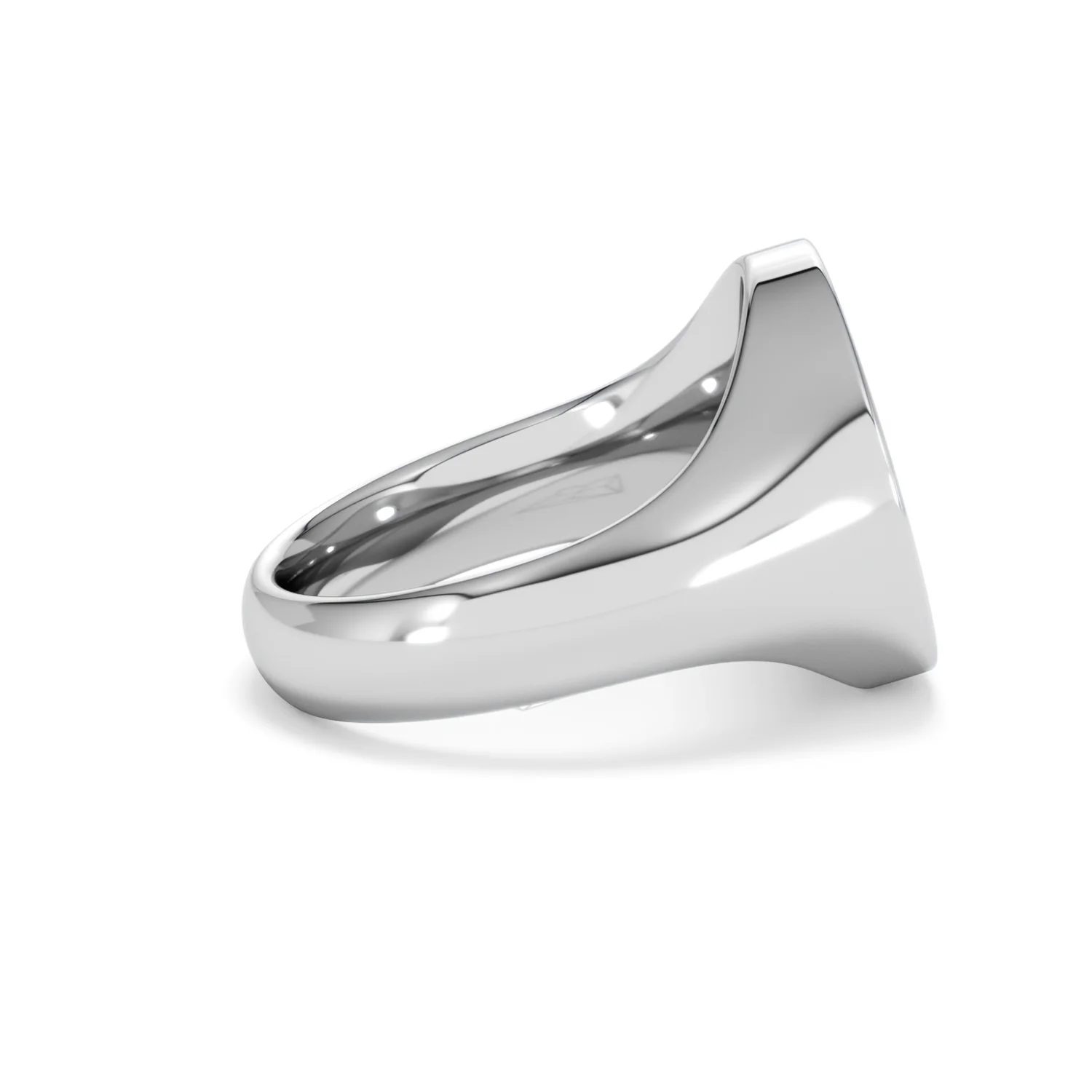 Crest 0.03ct Lab Diamond Men's Round Signet Ring in Sterling Silver - Image 29