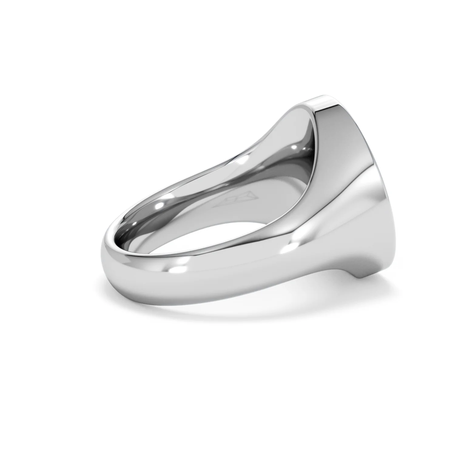 Crest 0.03ct Lab Diamond Men's Round Signet Ring in Sterling Silver - Image 32
