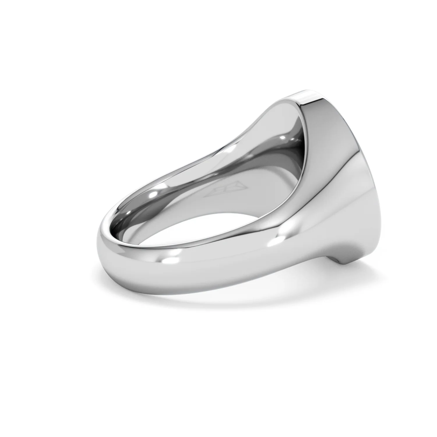 Crest 0.03ct Lab Diamond Men's Round Signet Ring in Sterling Silver - Image 33