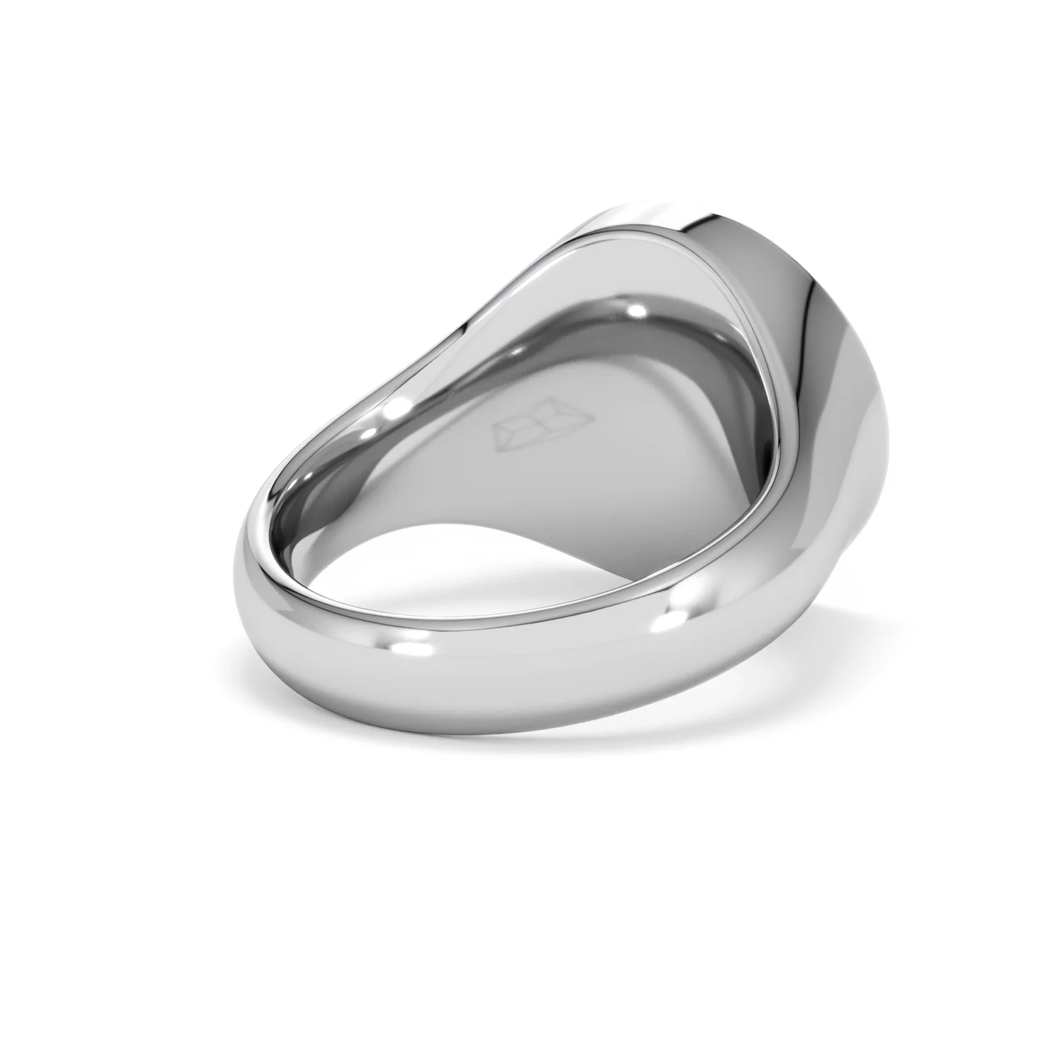 Crest 0.03ct Lab Diamond Men's Round Signet Ring in Sterling Silver - Image 40