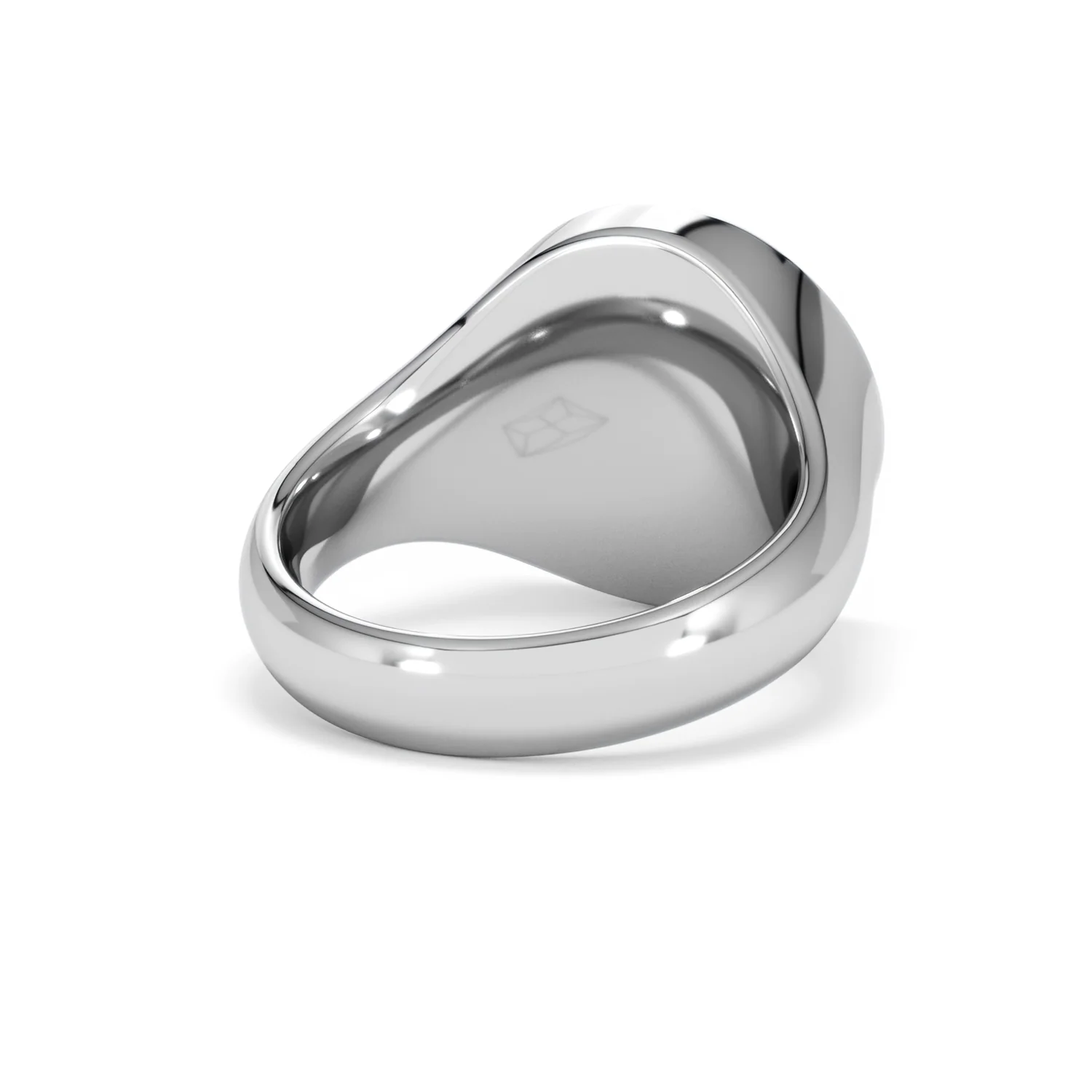 Crest 0.03ct Lab Diamond Men's Round Signet Ring in Sterling Silver - Image 42