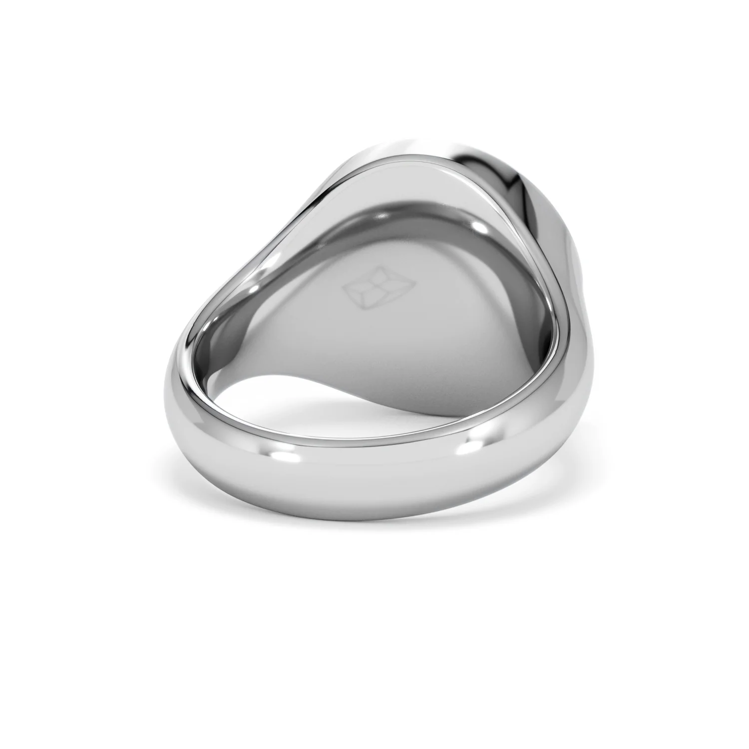 Crest 0.03ct Lab Diamond Men's Round Signet Ring in Sterling Silver - Image 44