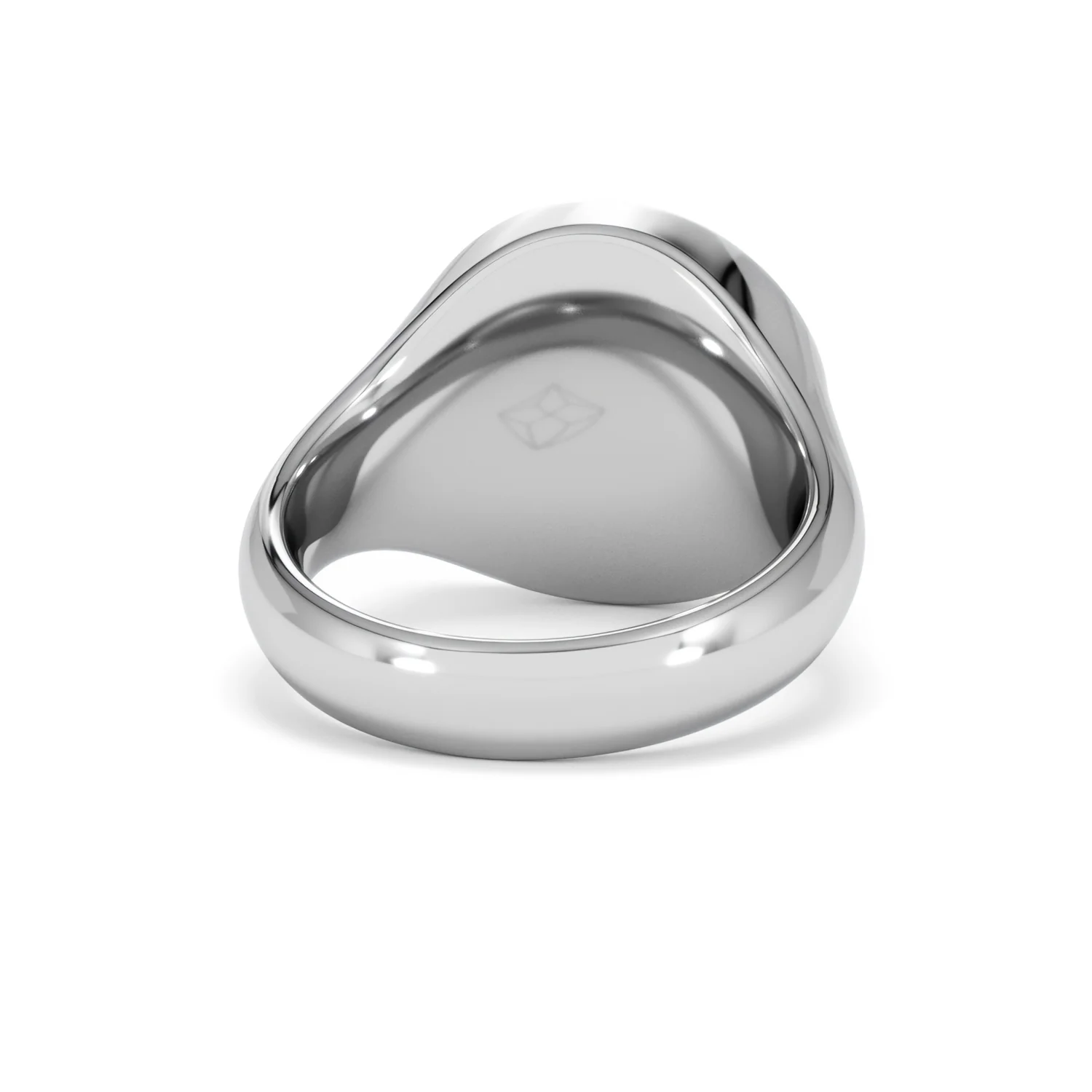 Crest 0.03ct Lab Diamond Men's Round Signet Ring in Sterling Silver - Image 45