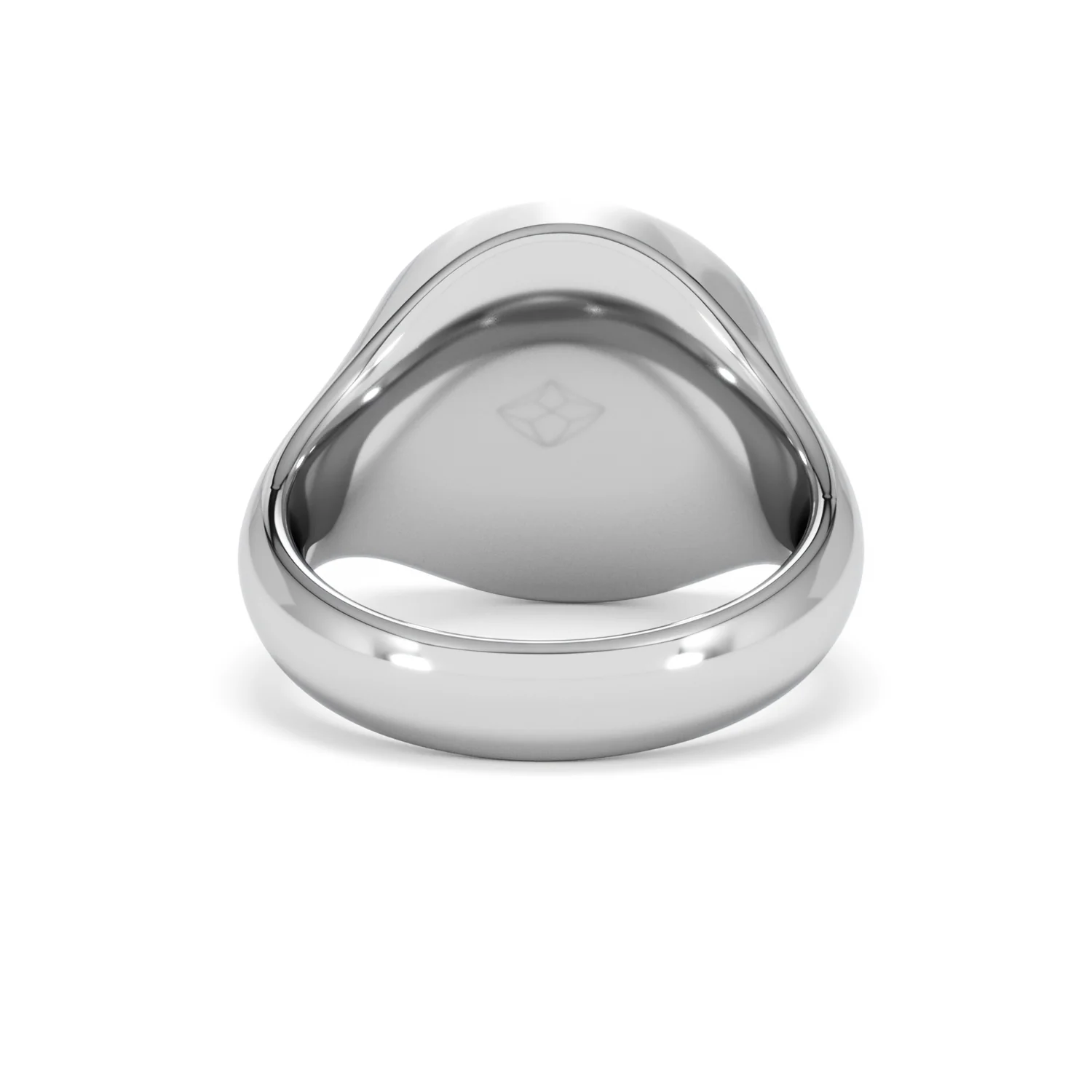 Crest 0.03ct Lab Diamond Men's Round Signet Ring in Sterling Silver - Image 47