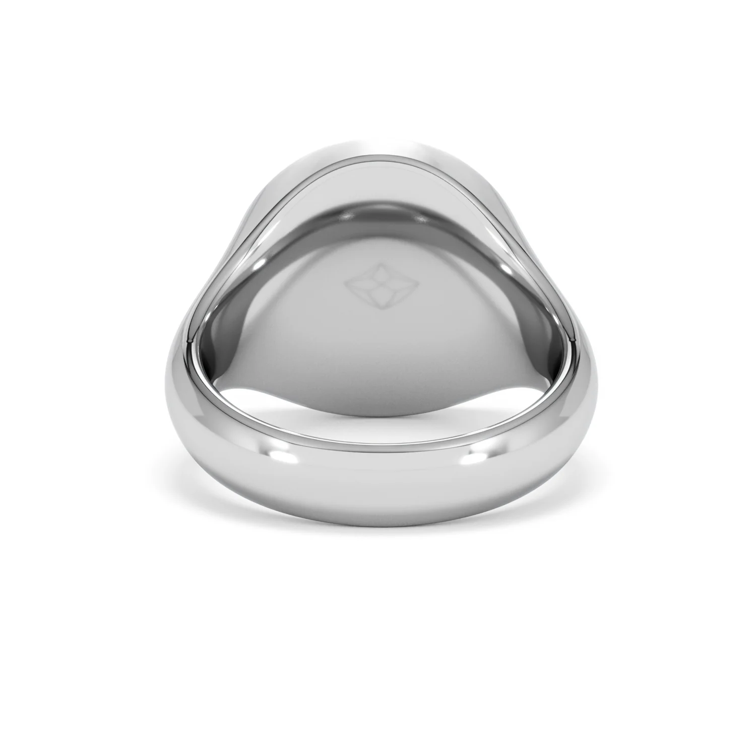 Crest 0.03ct Lab Diamond Men's Round Signet Ring in Sterling Silver - Image 48