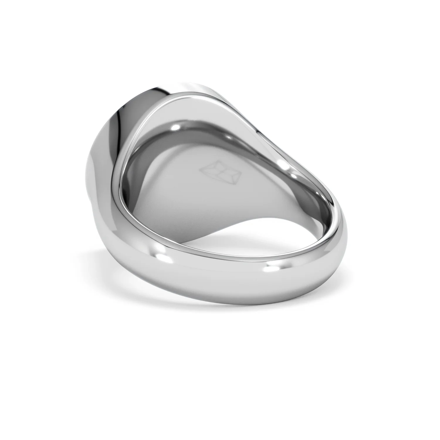 Crest 0.03ct Lab Diamond Men's Round Signet Ring in Sterling Silver - Image 54